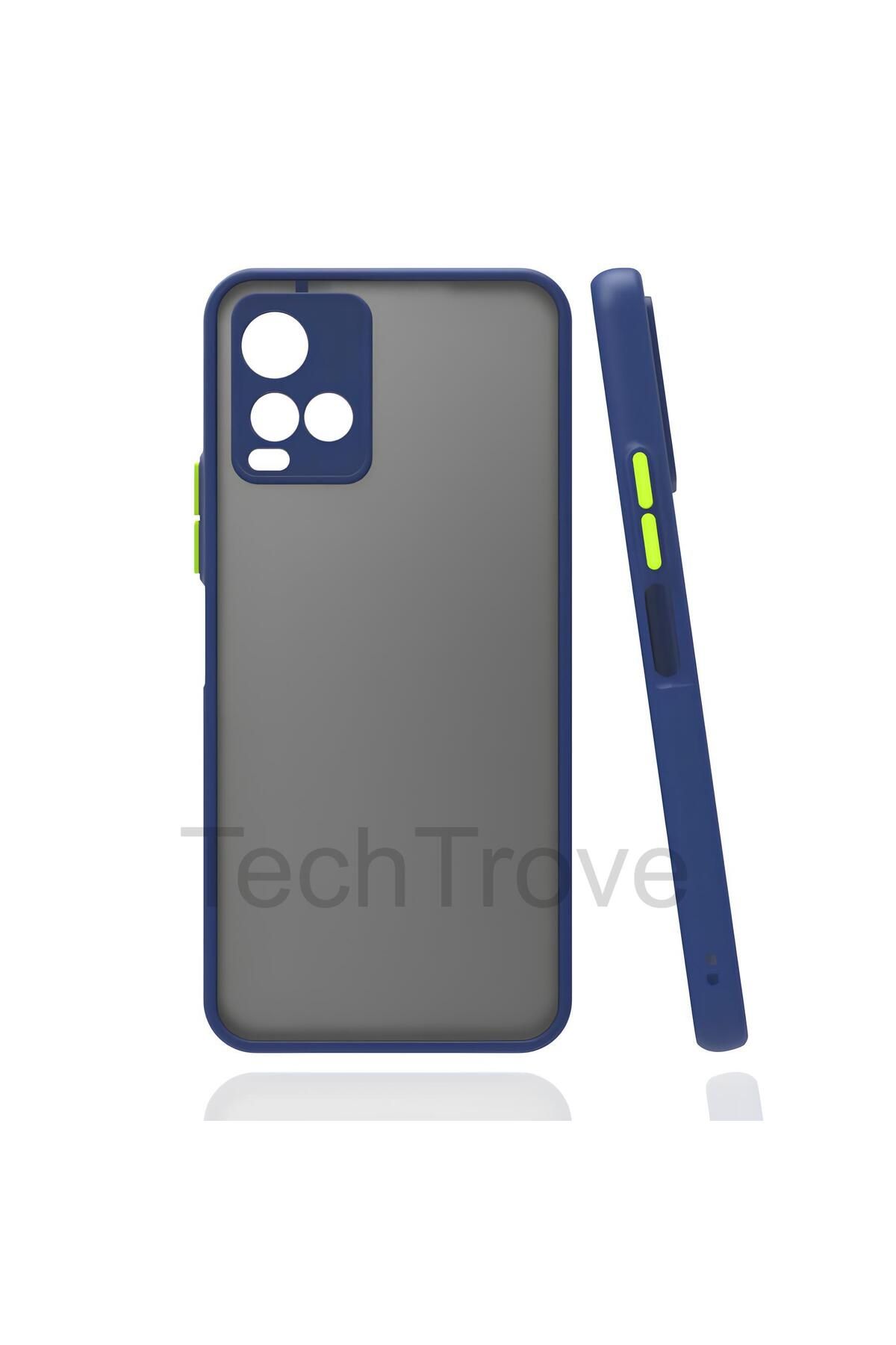TechTrove Vivo Y21S Kılıf Buzlu Tasarım Kenarları Yumuşak Kamera Koruma Çıkıntılı Kapak