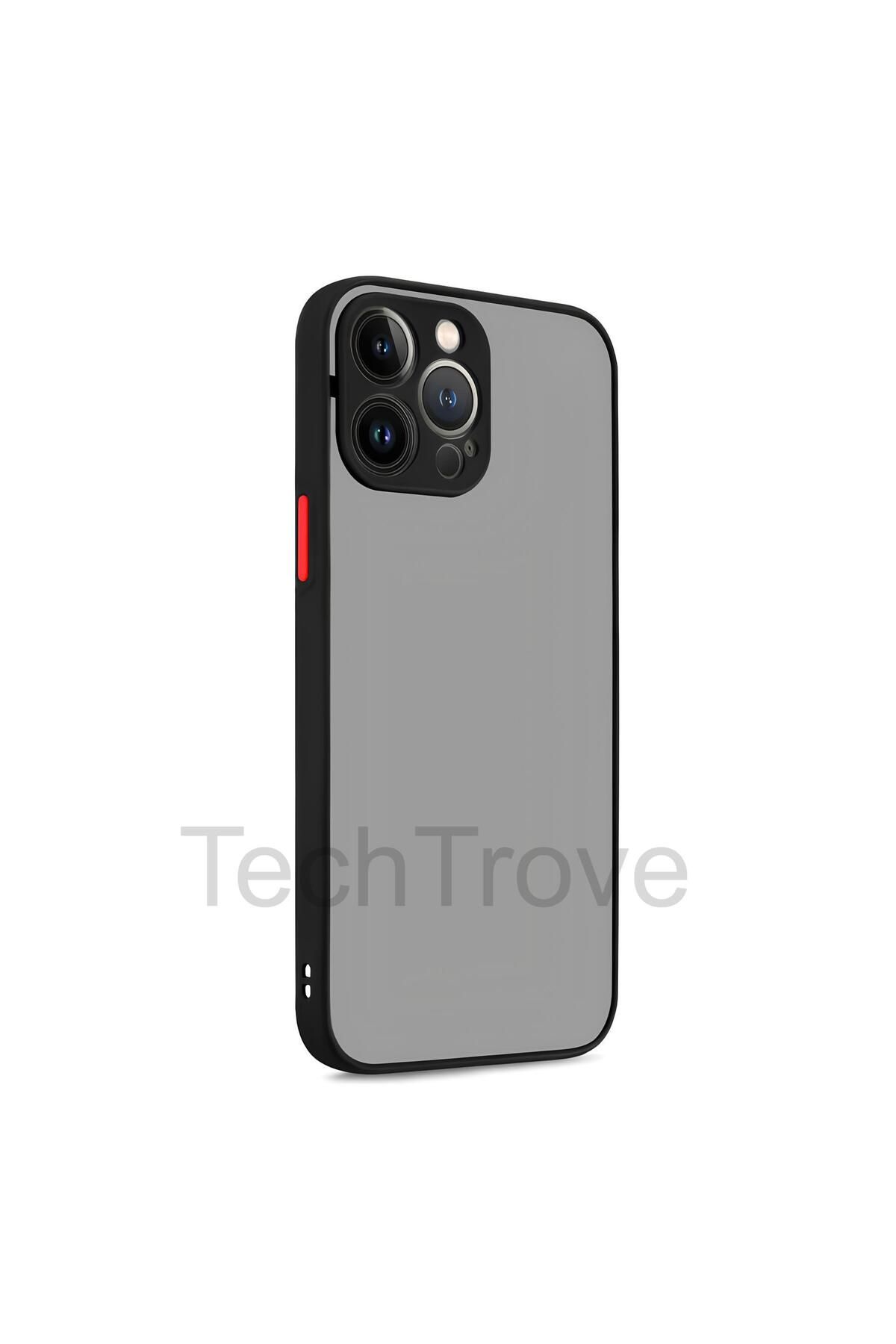 TechTrove Apple iPhone 13 Pro Max Kılıf Buzlu Tasarım Kenarları Yumuşak Kamera Koruma Çıkıntılı Kapak