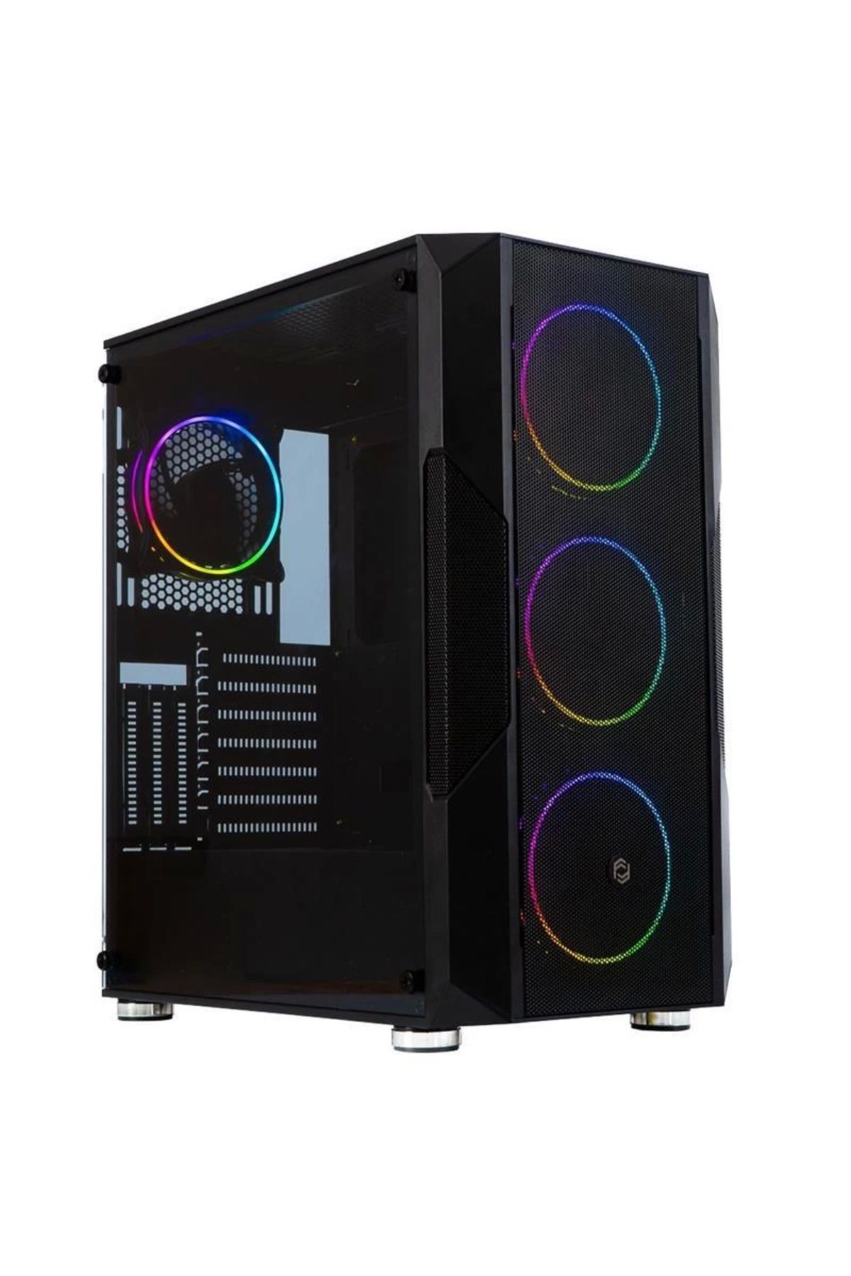 MELFSHOP FRISBY FC-9435G 750W 80+ BRONZE 4X120MM DOUBLE SLIM RING RGB FAN USB3.0 GAMING SİYAH KASA