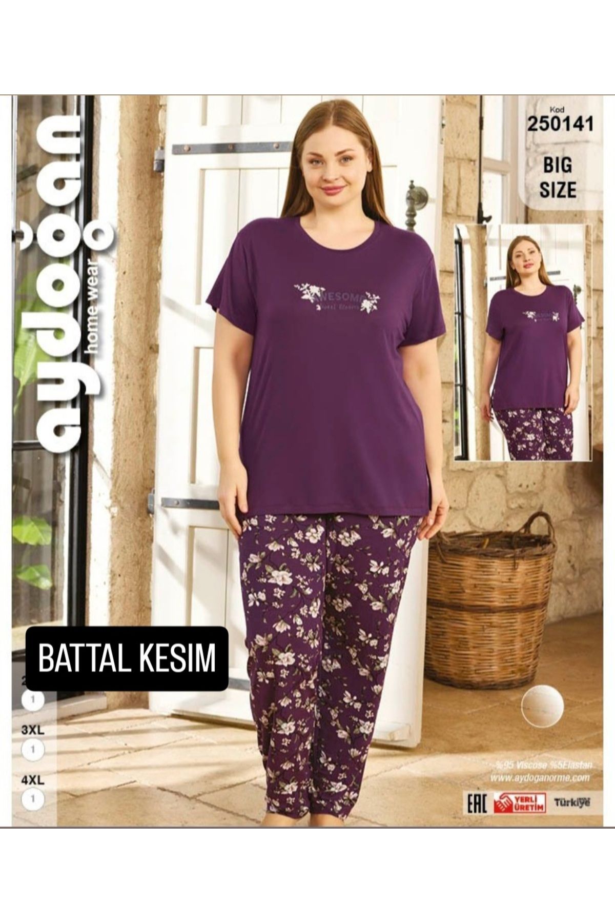 Aydoğan BATTAL KESIM VISKON KUMAS YAZLIK PIJAMA