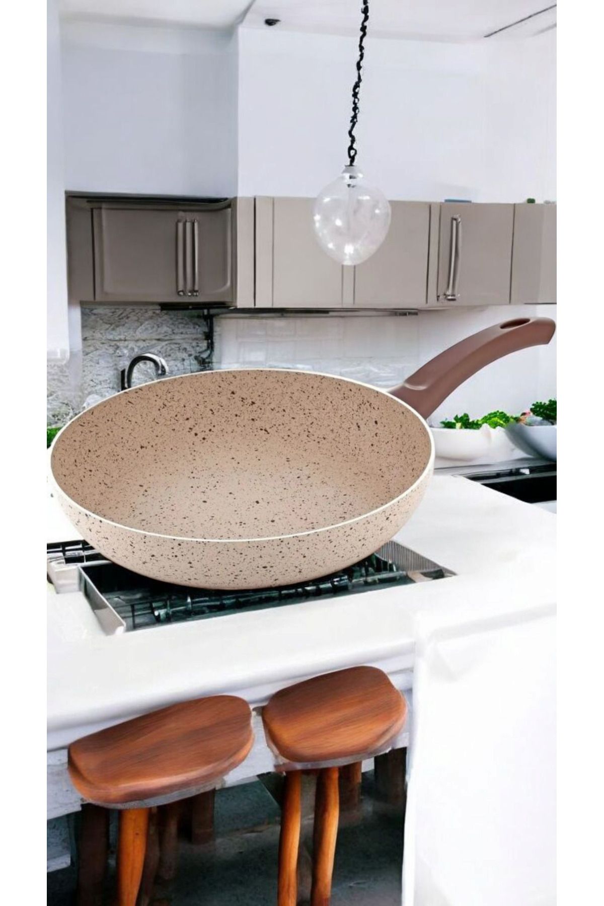 amaç yaşam ve ambalaj Amaç Yaşam Yanmaz Yapışmaz 22 Cm Granit Tava Bakalit