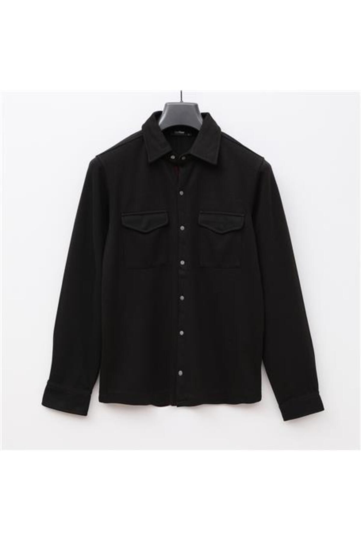 Shop58 Fit Erkek Uzun Kol Gömlek - DJG-1005 - Siyah