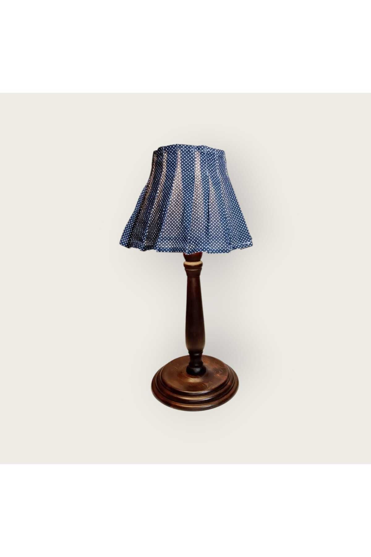 PERİ COLLECTİON Wintage Wood Ahşap Abajur-Kahve