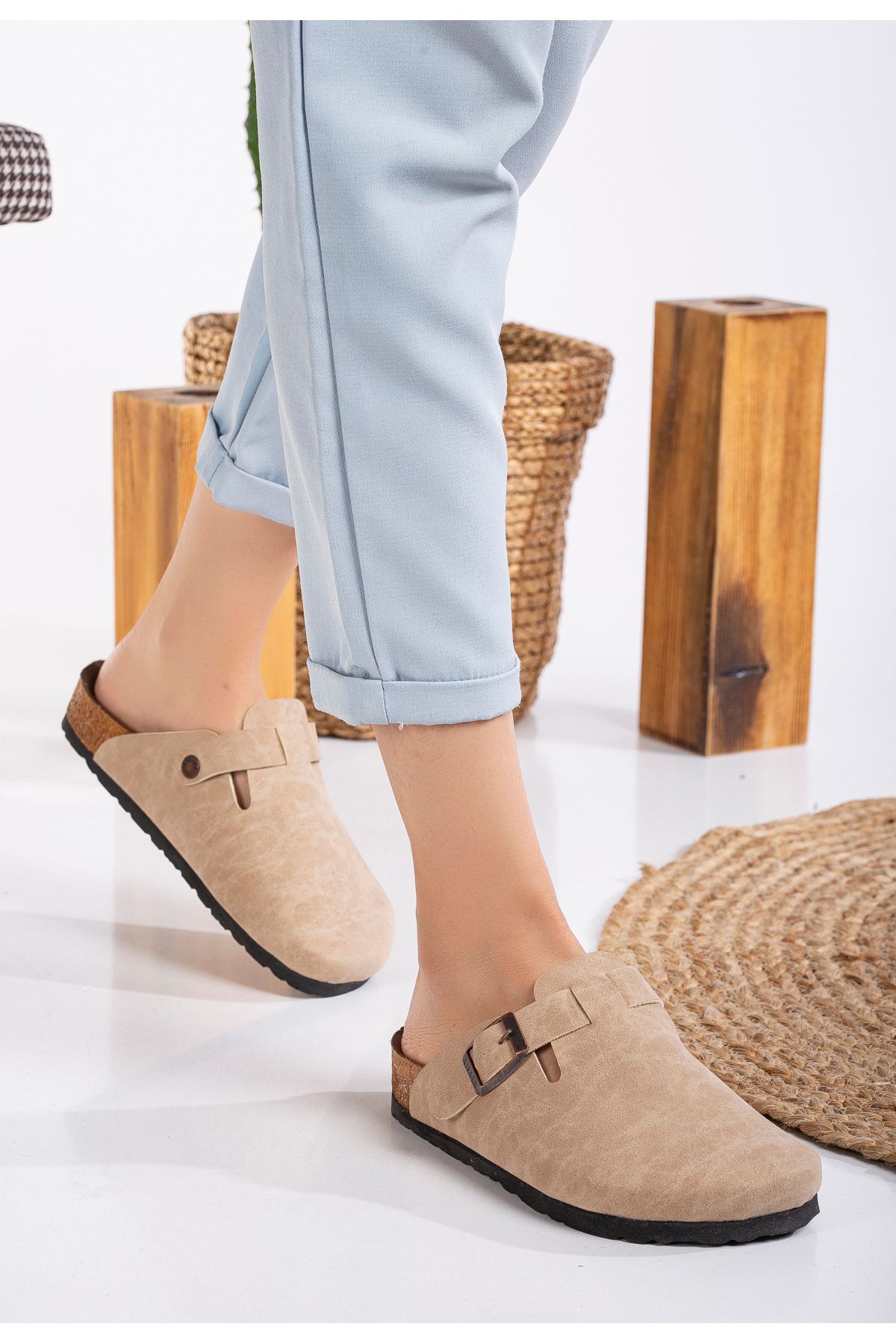 Aurora Shoes Boston Kadın Bej Terlik
