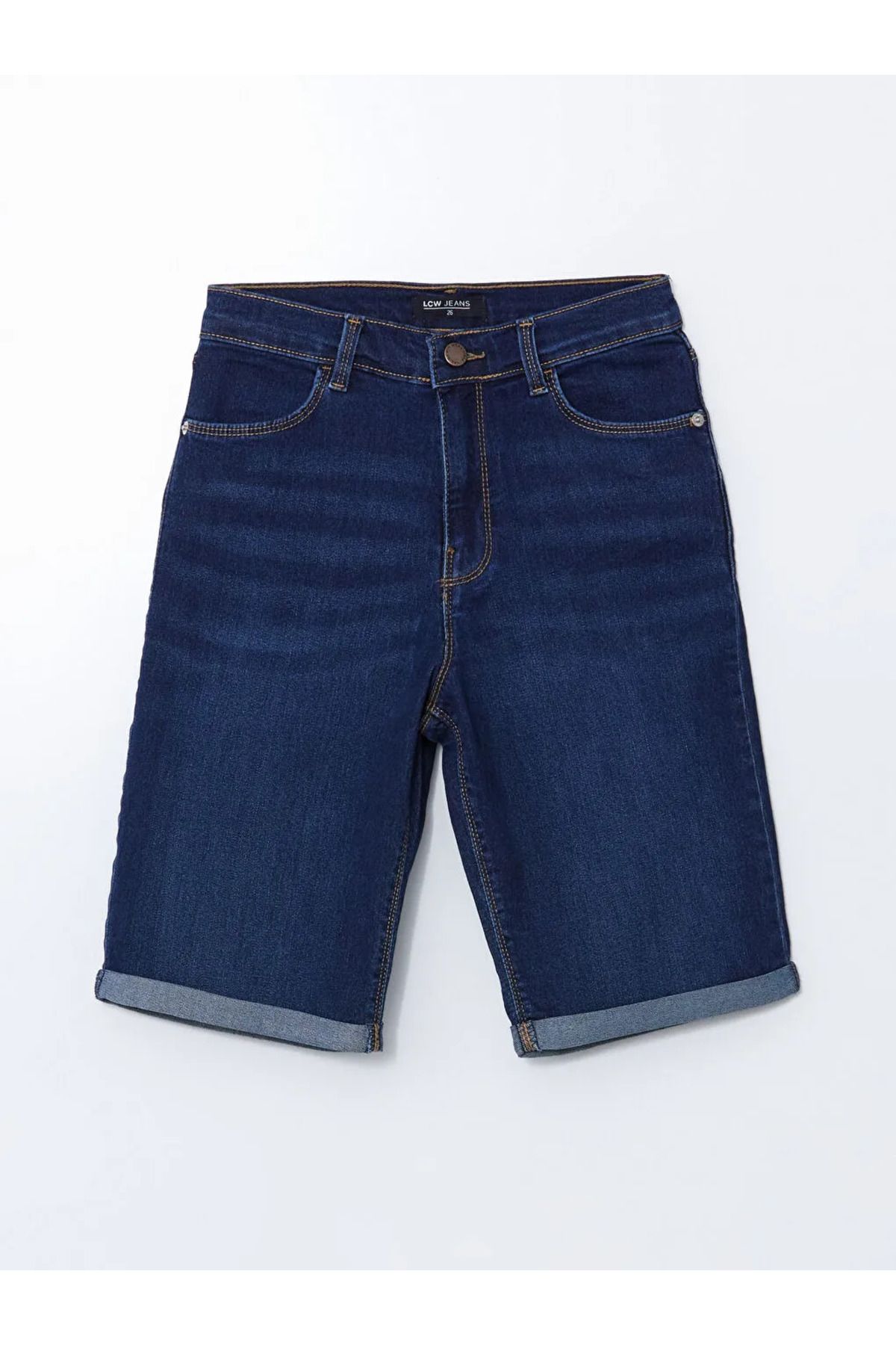 LC Waikiki LCW Jeans Indigo Dar Fit Kadın Jean Şort
