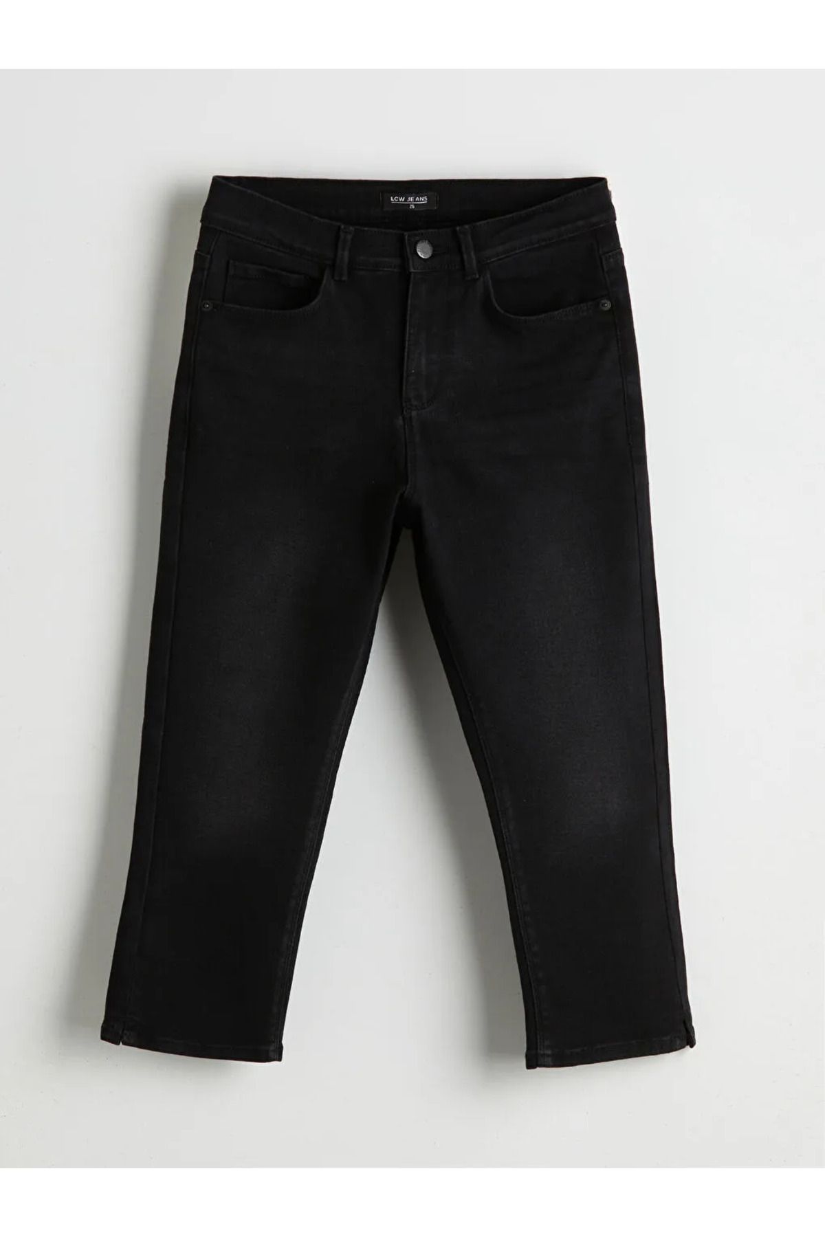 LC Waikiki LCW Jeans Siyah Bermuda Fit Kadın Jean Şort