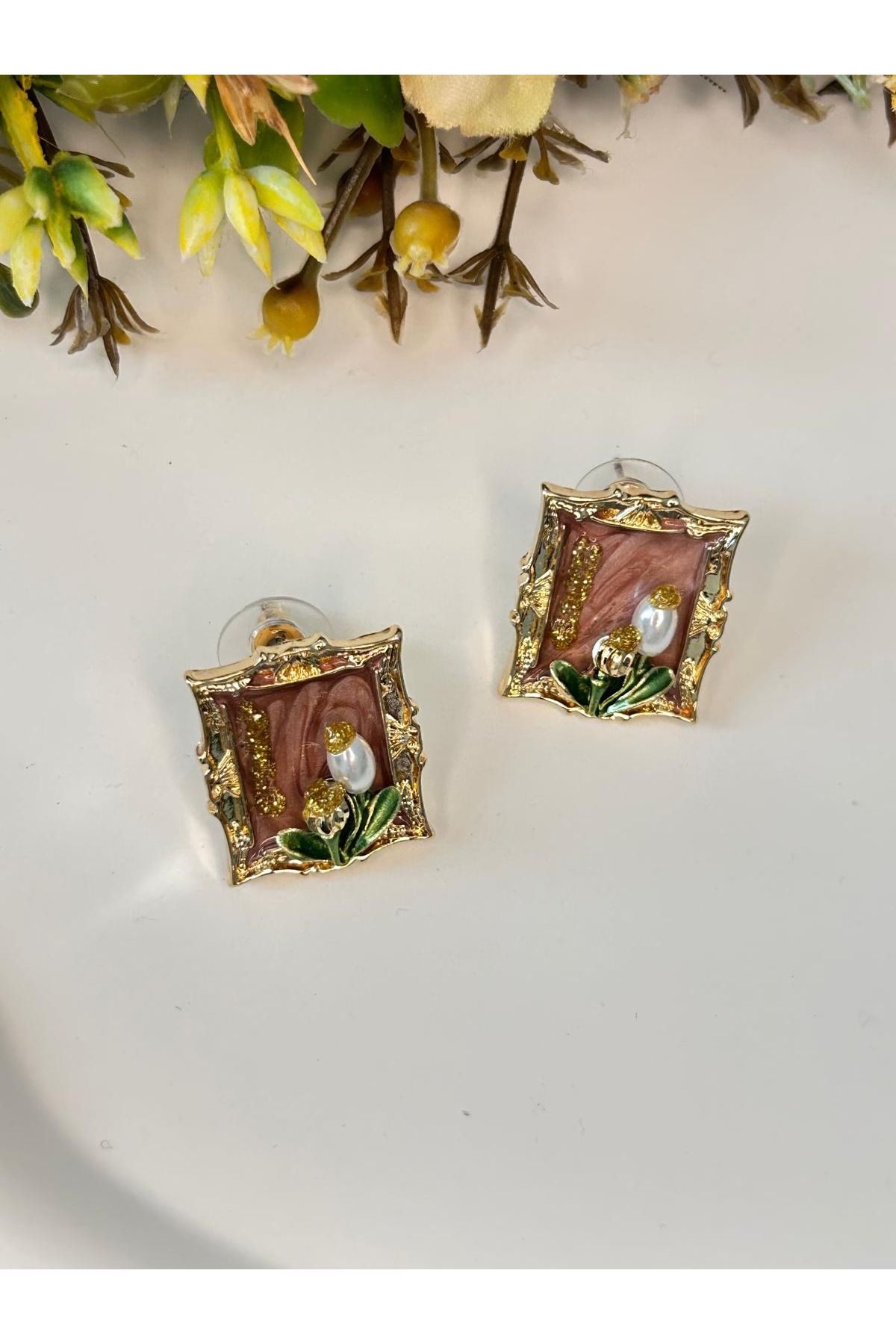 Mayda accessorises İnci Detaylı Tablo Küpe
