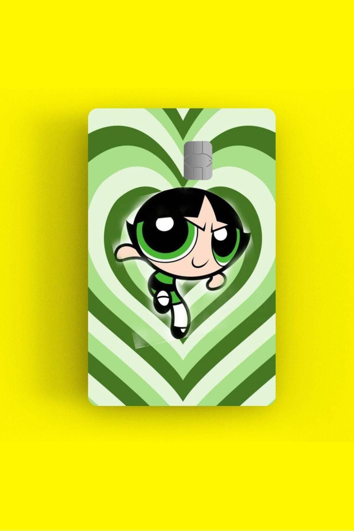 hediyenebak Buttercup Tasarımlı | Kart Kaplama Stickeri | Kredi/Banka Kartı Için Uyumlu