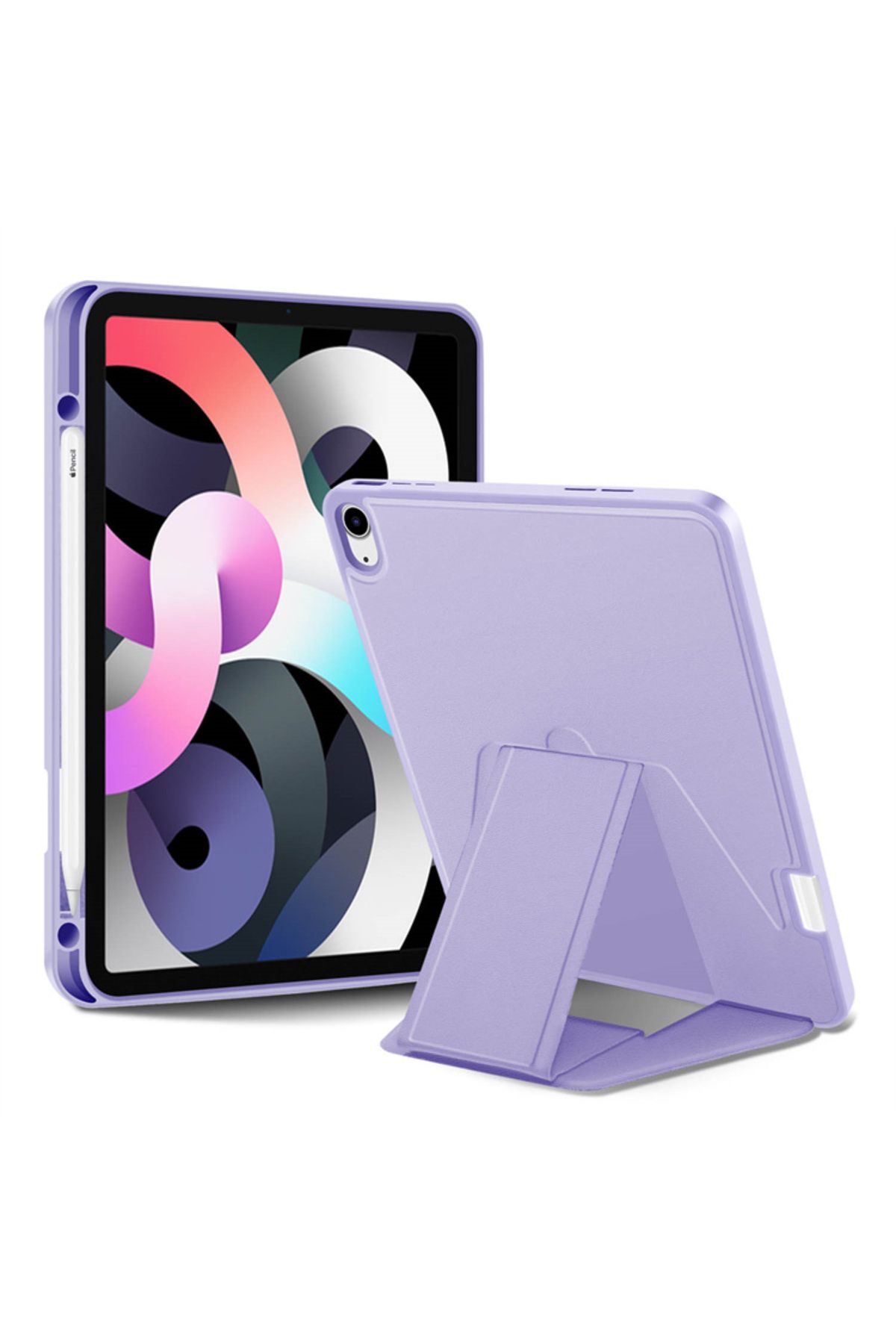Deppo Trend iPad 10. Nesil 2022 Uyumlu Kılıf Kalem Bölmeli Dikey Stand Olabilen Koruyucu Arka Kapak