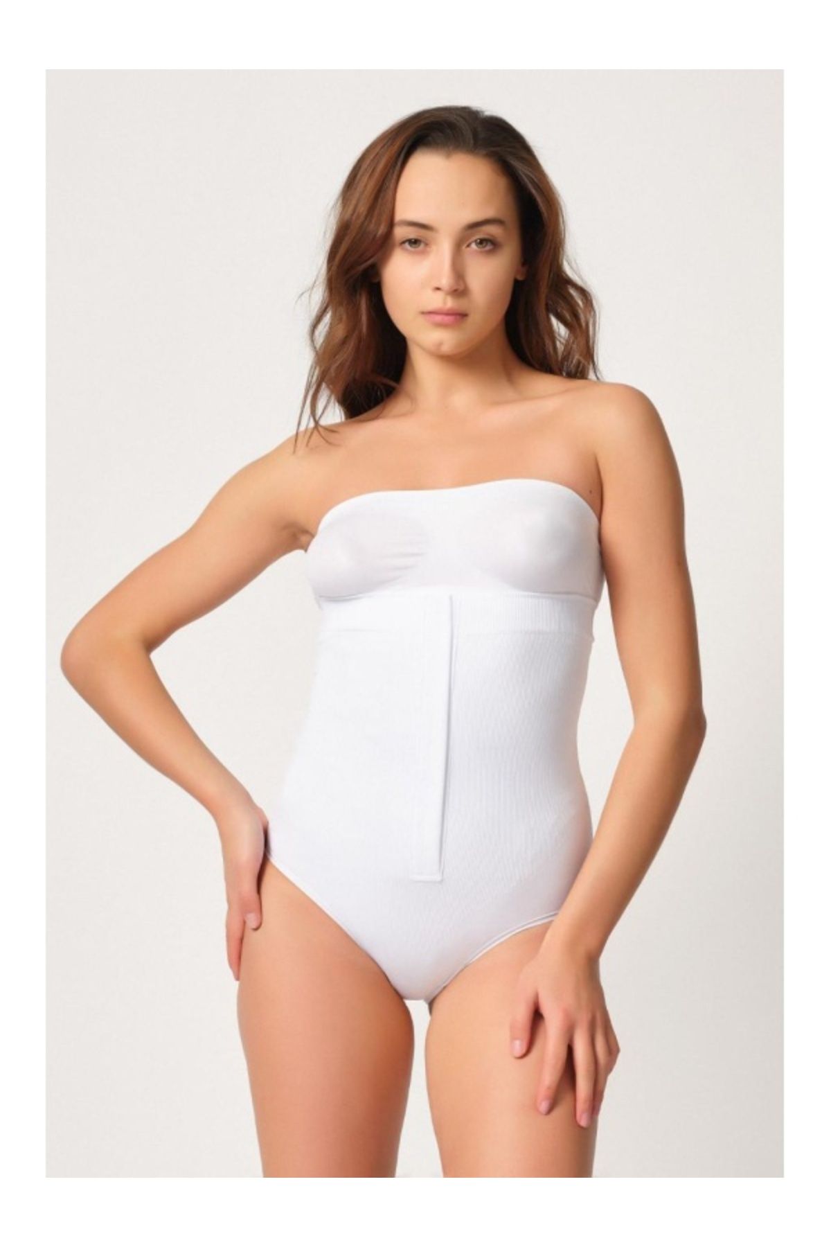 kapsulavm BEYAZ MI Emay 2088 Önden Agraflı Slip Korse