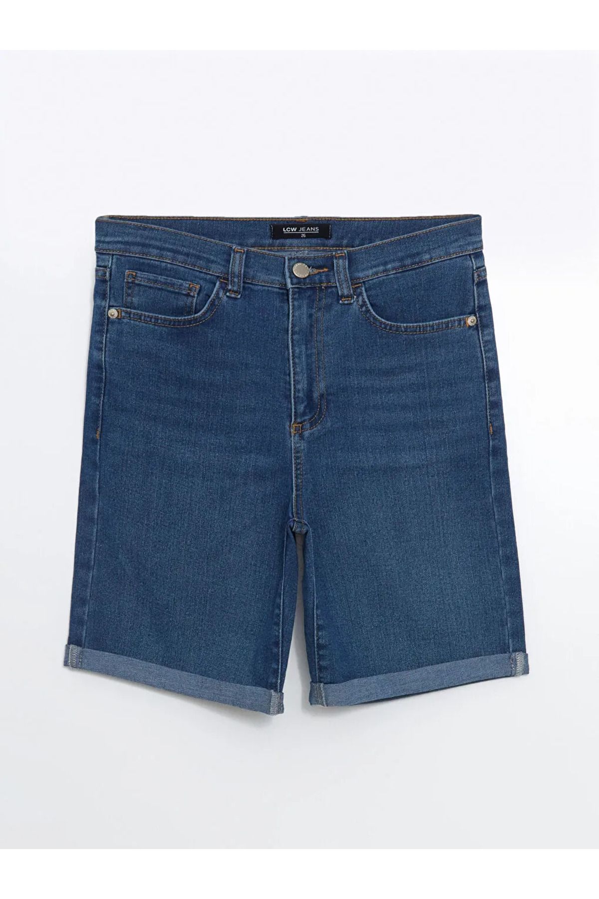 LC Waikiki LCW Jeans Indigo Bermuda Fit Kadın Jean Şort