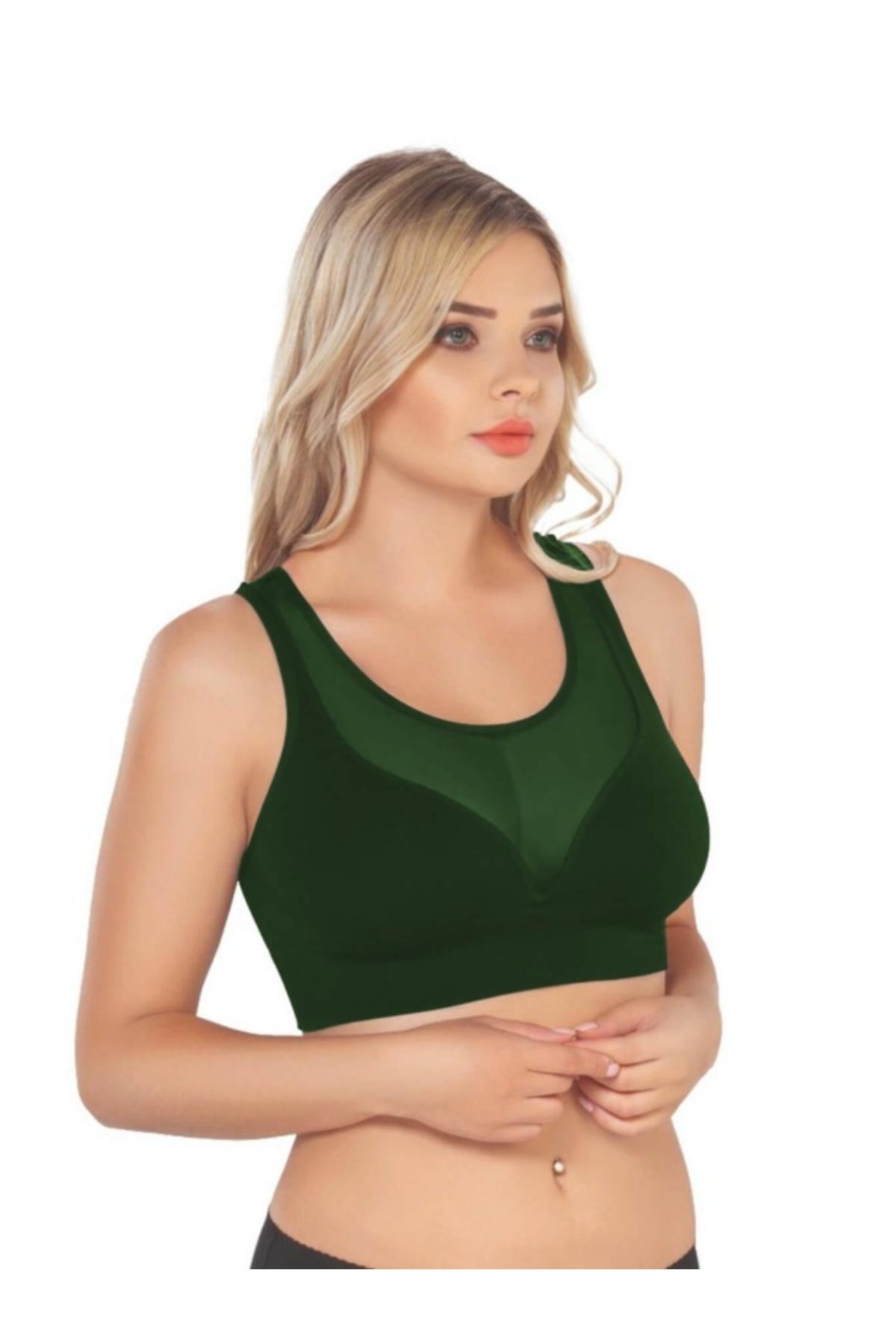 kapsulavm YEŞİL MI Emay 4028 Seamless Tül Toparlayıcı Büstiyer