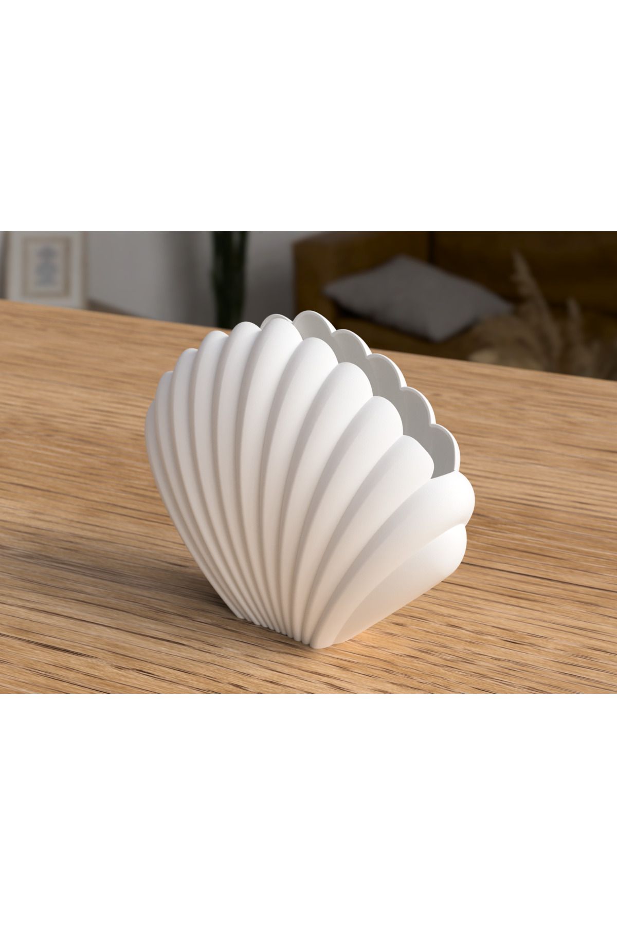 Lunera Accessories 3D Deniz Kabuğu Vazo | Modern Dekoratif Obje | Estetik ve Şık Tasarım