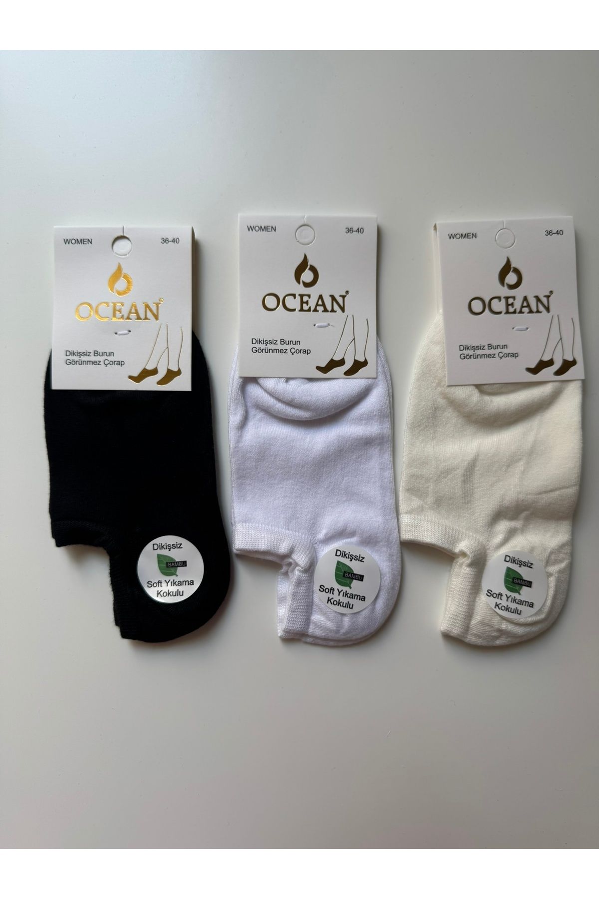 Pera 3 Çift Bambu Dikişsiz Soft Kokulu Patik Çorap