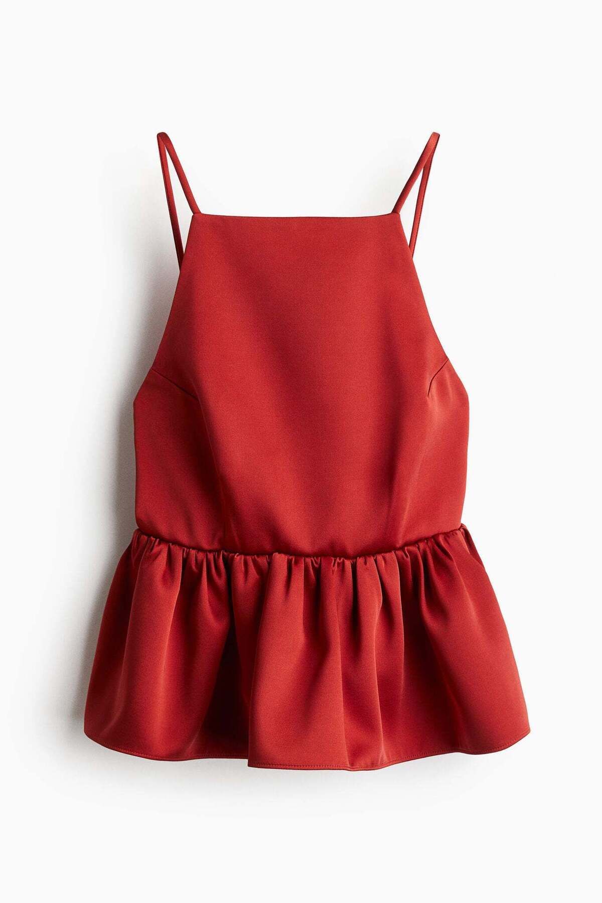 H&M-بلوزة بأشرطة بيبلوم 2