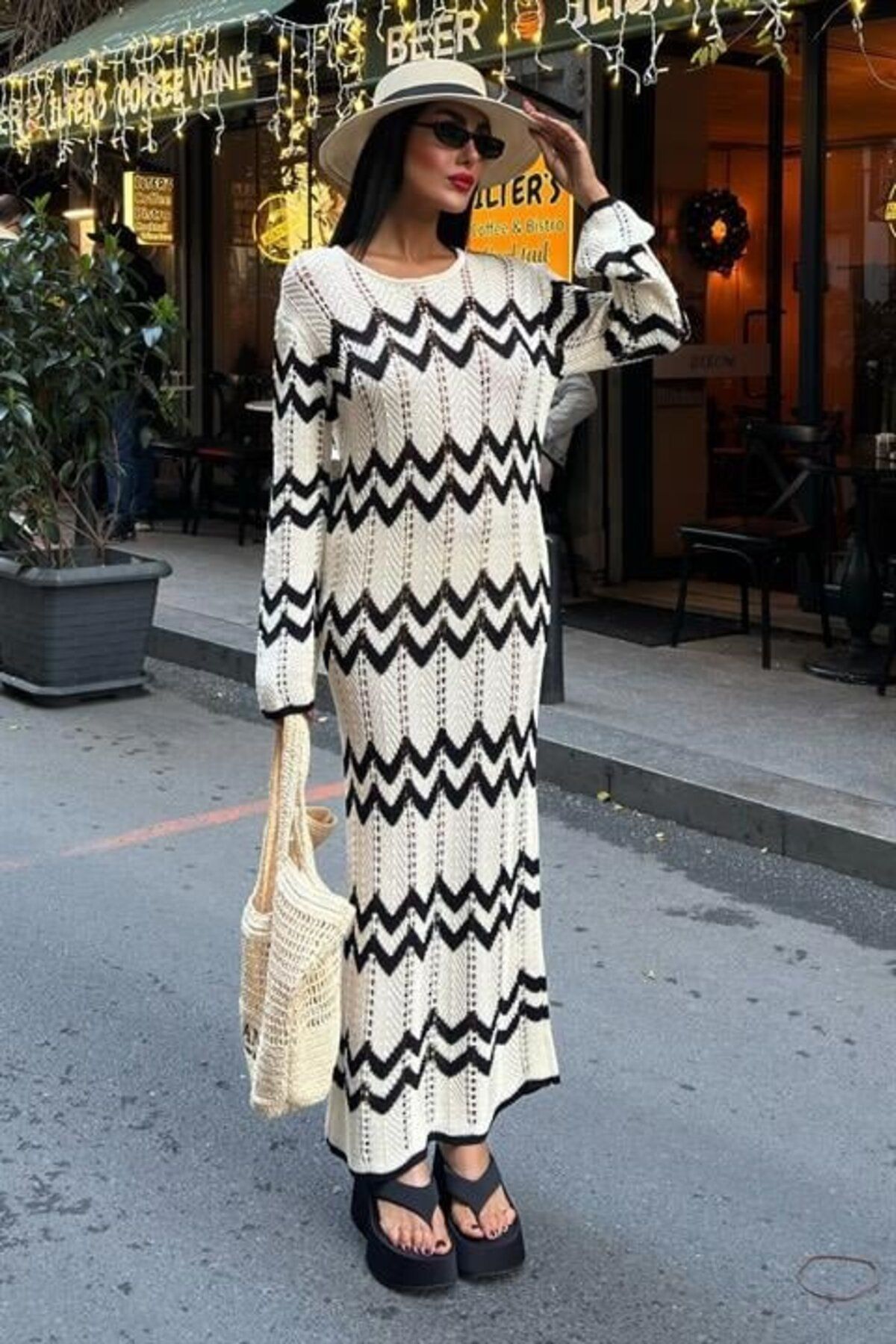 velmorafashion Birit Detaylı Ajurlu Elbise 2839
