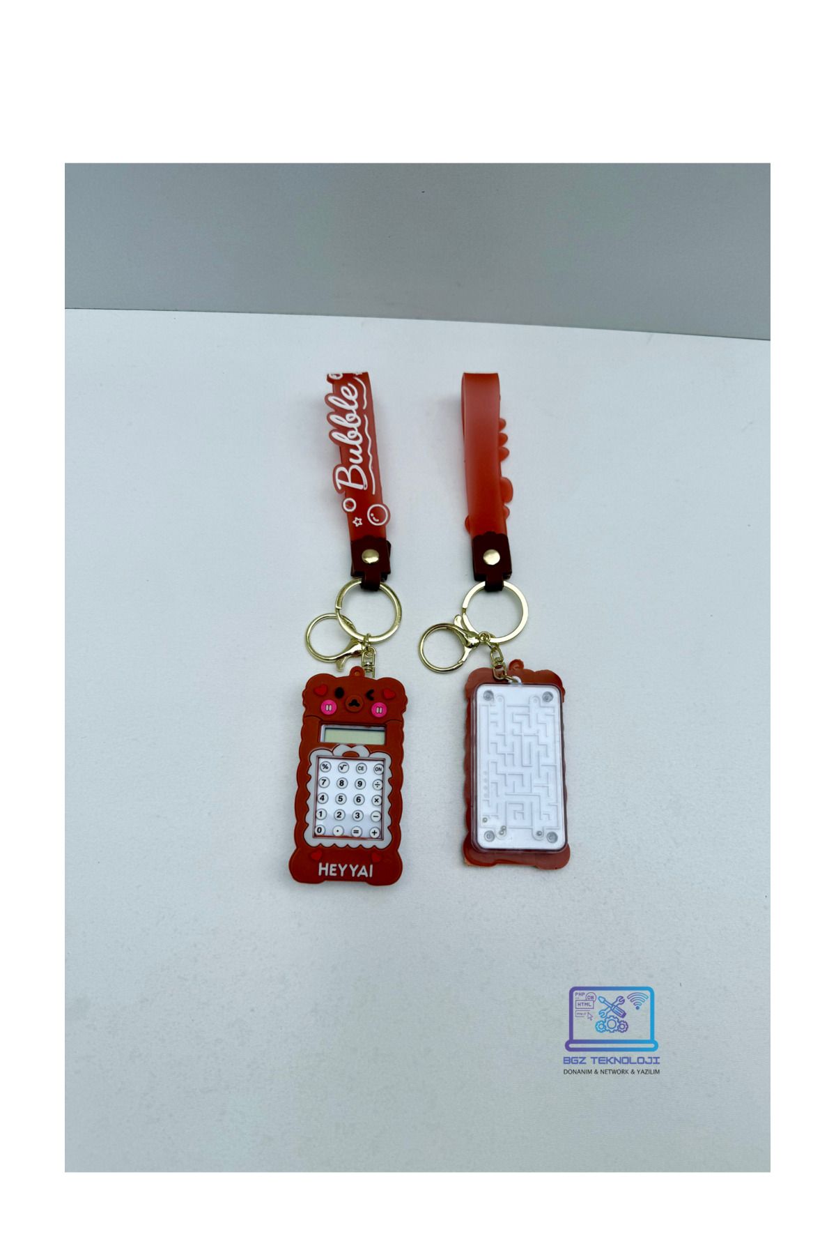 bgz butik 2’si 1 Arada Anahtarlık – Hesap Makinesi & Labirent Oyunu