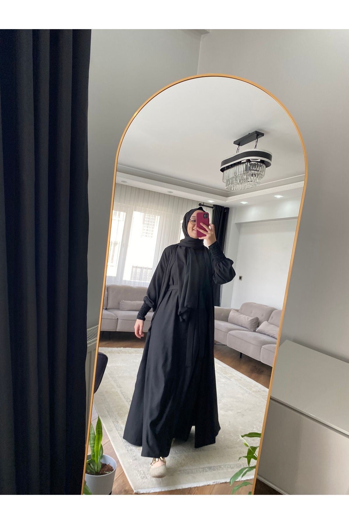 Bym Fashion BÜZGÜ KOL ÜÇLÜ ABAYA
