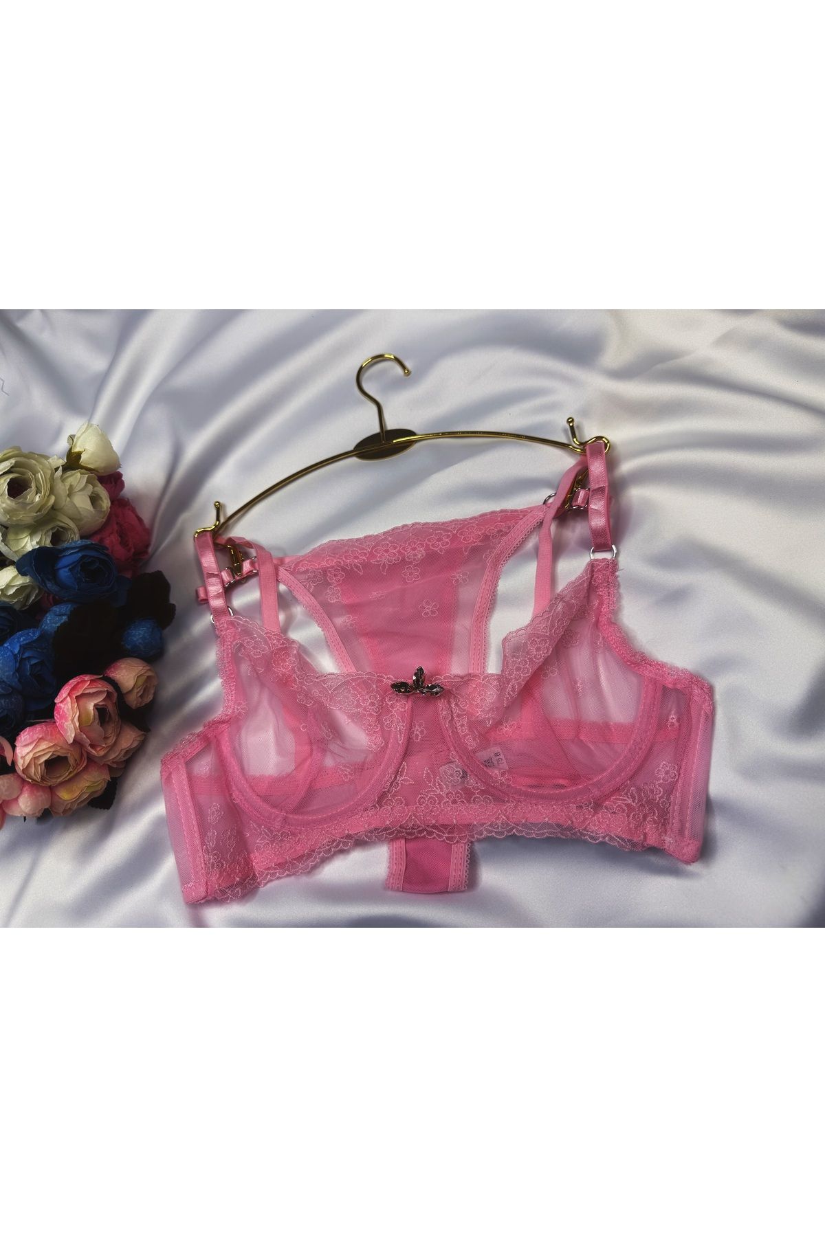 LOVE Broş Hediyeli Bralet Takım