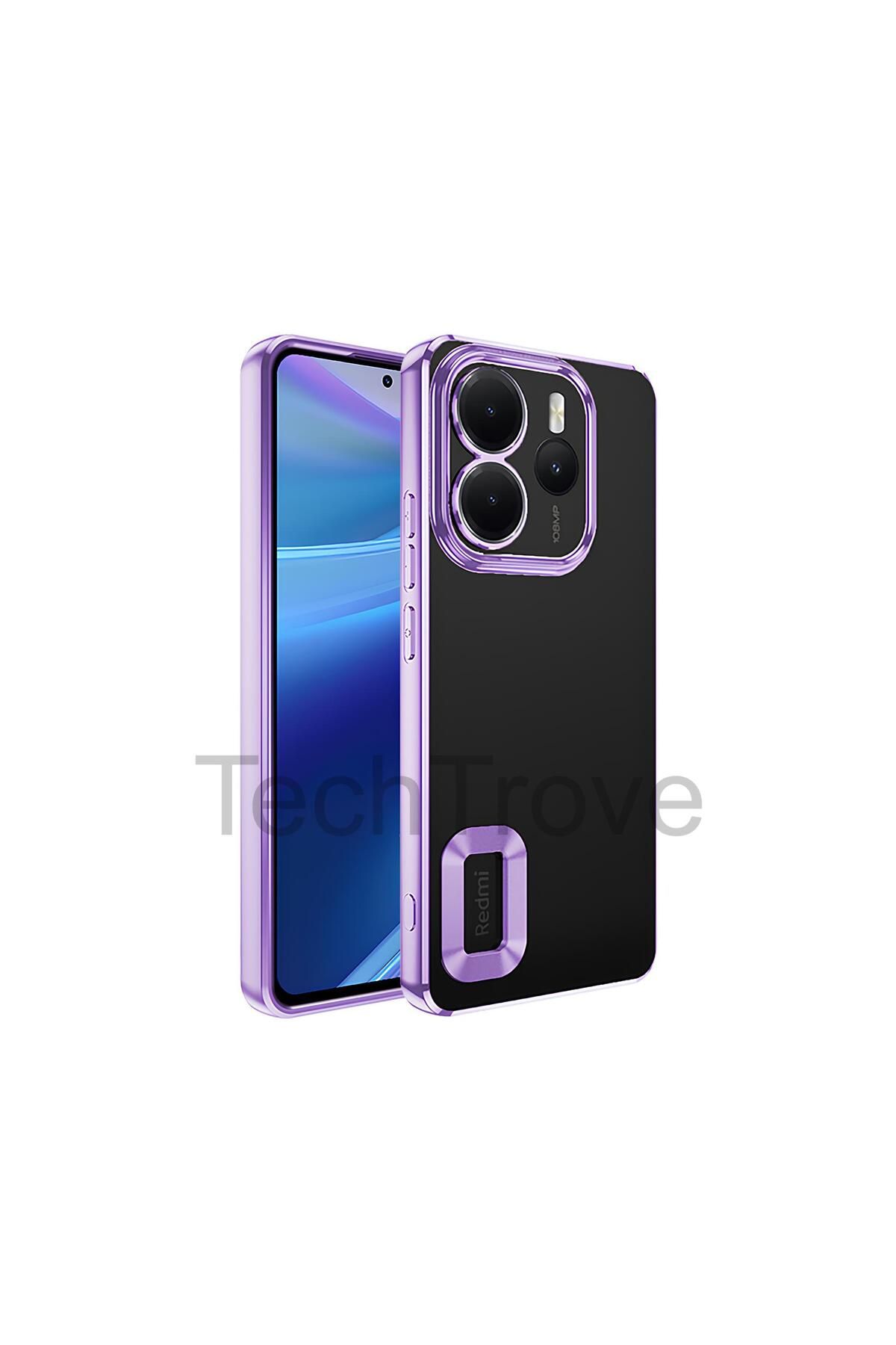 TechTrove Xiaomi Redmi Note 14 4G Kılıf Kamera Korumalı Logo Gösteren Renkli Tasarımlı Kapak