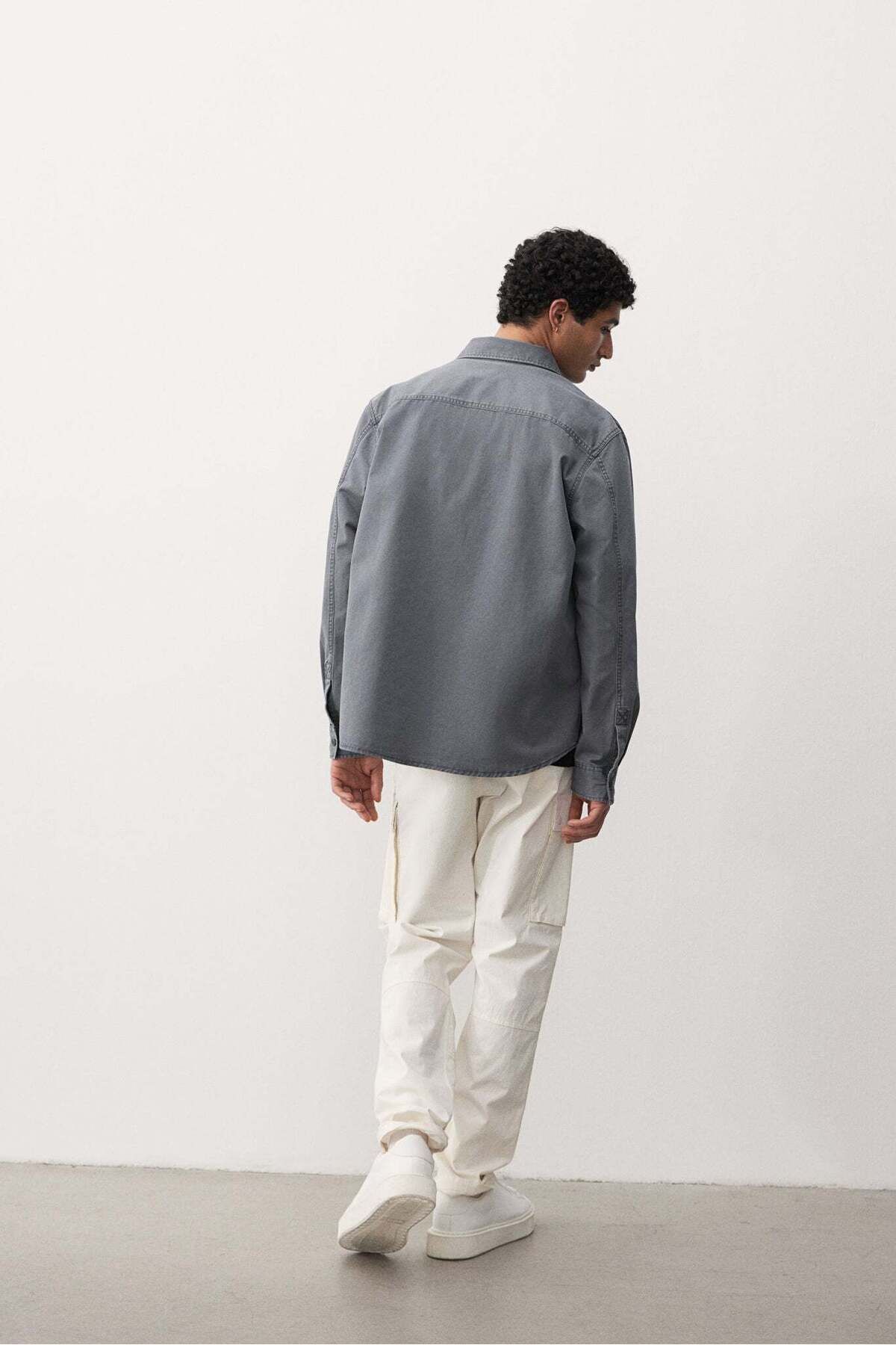 H&M-Regular Fit Twill overshirt 4