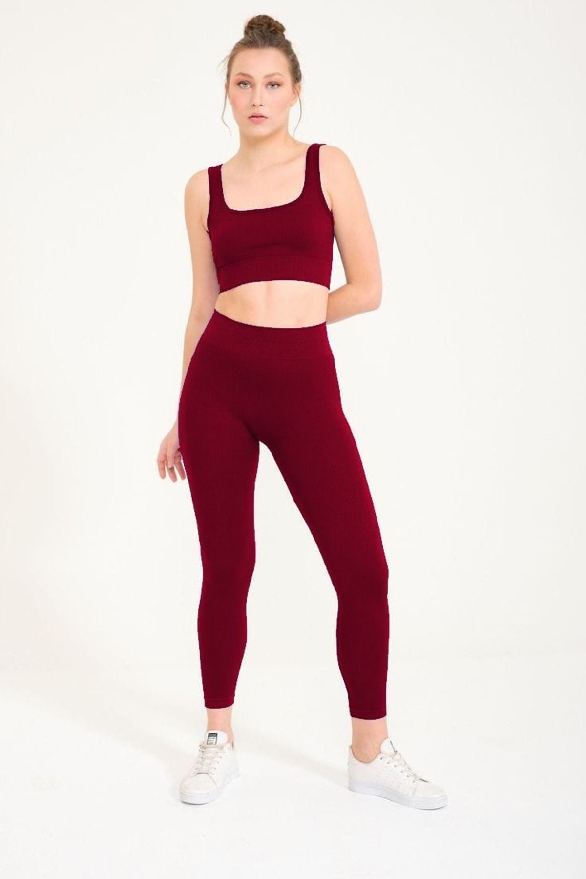 MELOOX Detaylı Fitilli Yoga Fitness Tayt Takım