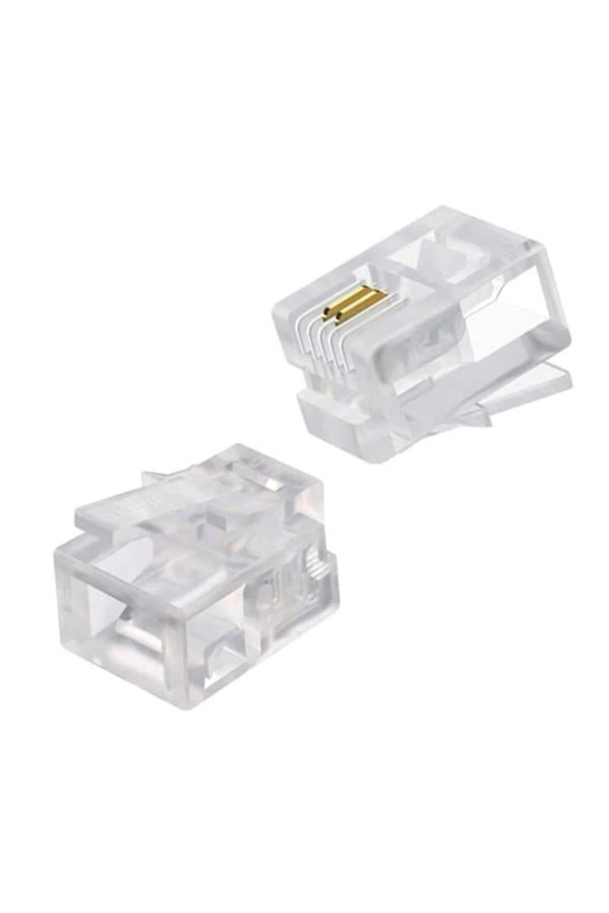 Pİ GLOBAL Powermaster Rj11 Telefon Soketi 6P/2C (100 Adet)