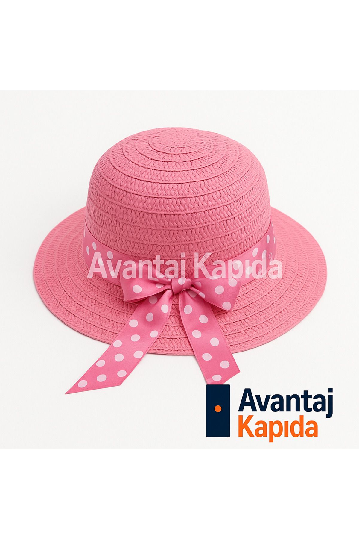 Avantaj Kapıda Kadın Fötr Hasır Plaj Şapkası – Fiyonk Detaylı, Geniş Kenarlı, Şık ve Hafif