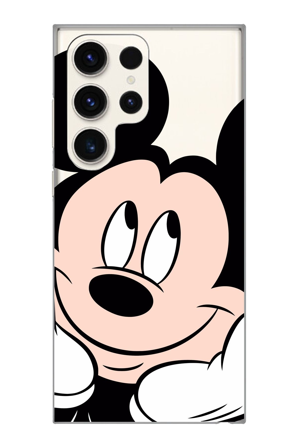 moonset Samsung Galaxy S25 Ultra Uyumlu Mickey Tasarımlı Baskılı Şeffaf Telefon Kılıfı