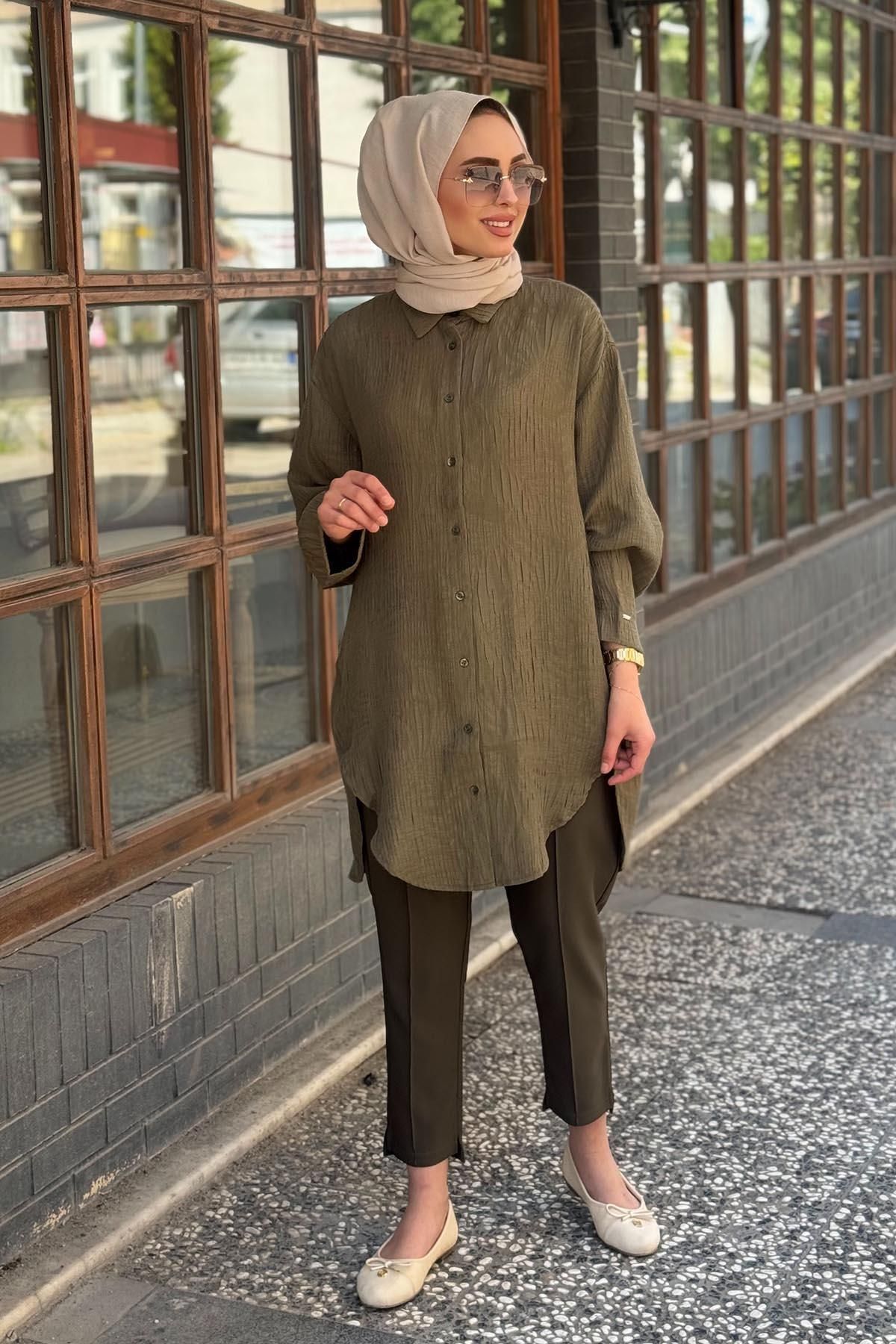 Invee İNVEE Gömlek 7017 Haki