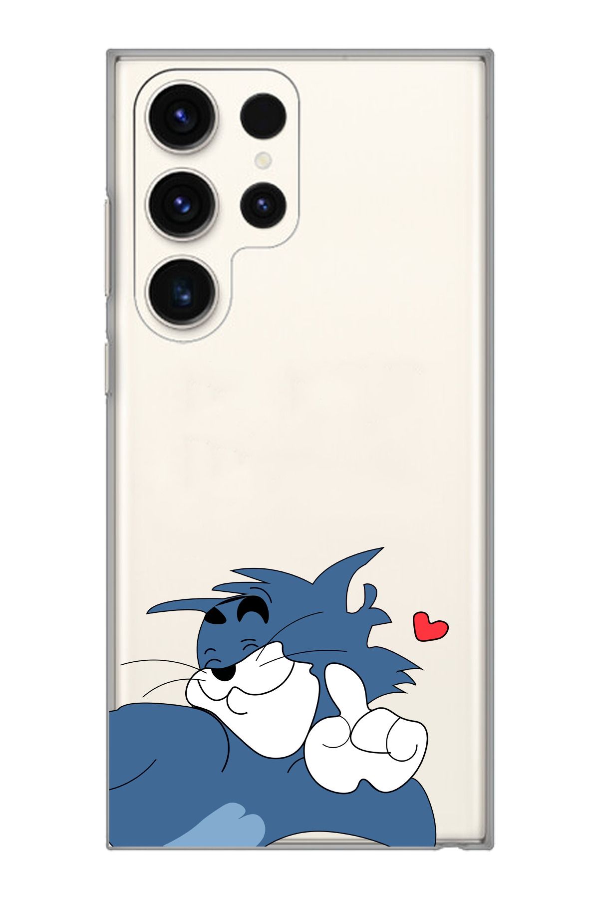 moonset Samsung Galaxy S24 Ultra Uyumlu Tom Tasarımlı Baskılı Şeffaf Telefon Kılıfı