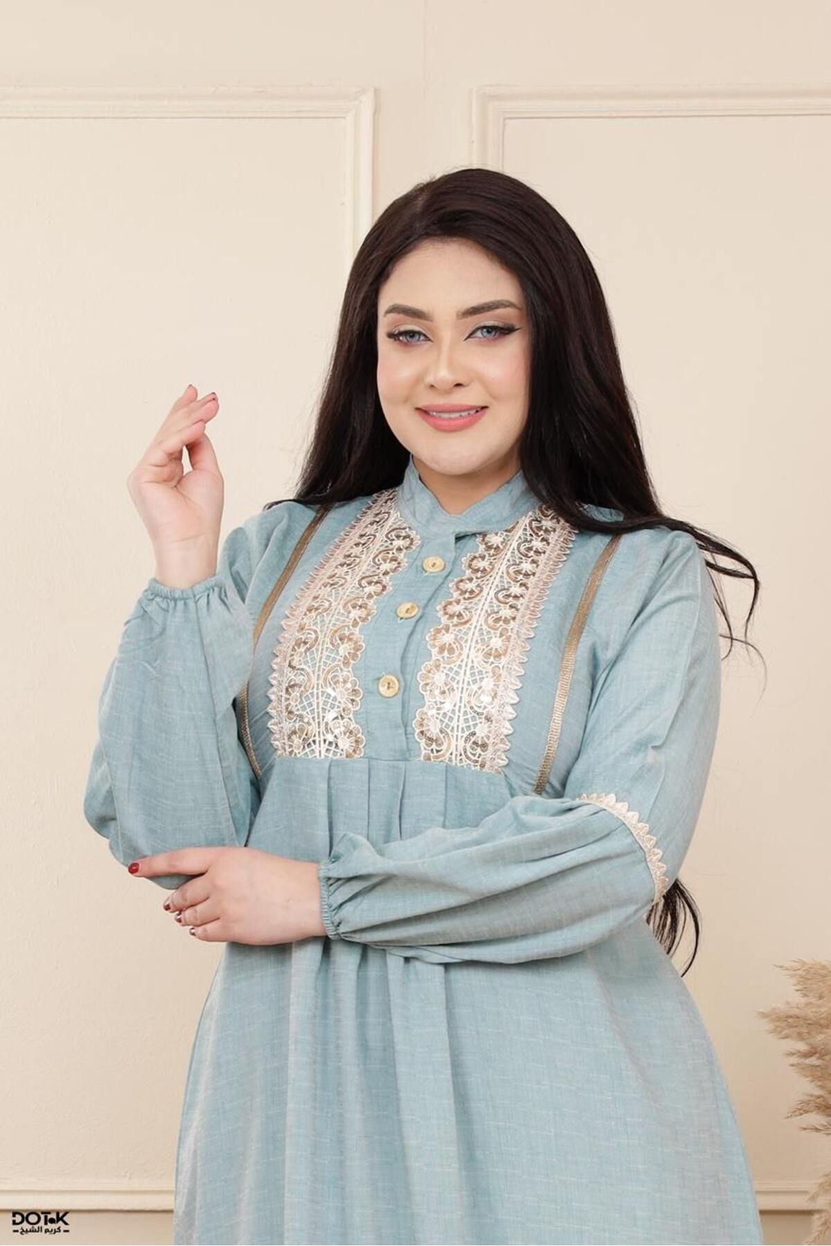Generies-Linen abaya made of light and comfortable linen material with an elegant and modern design, ideal for everyday use 3