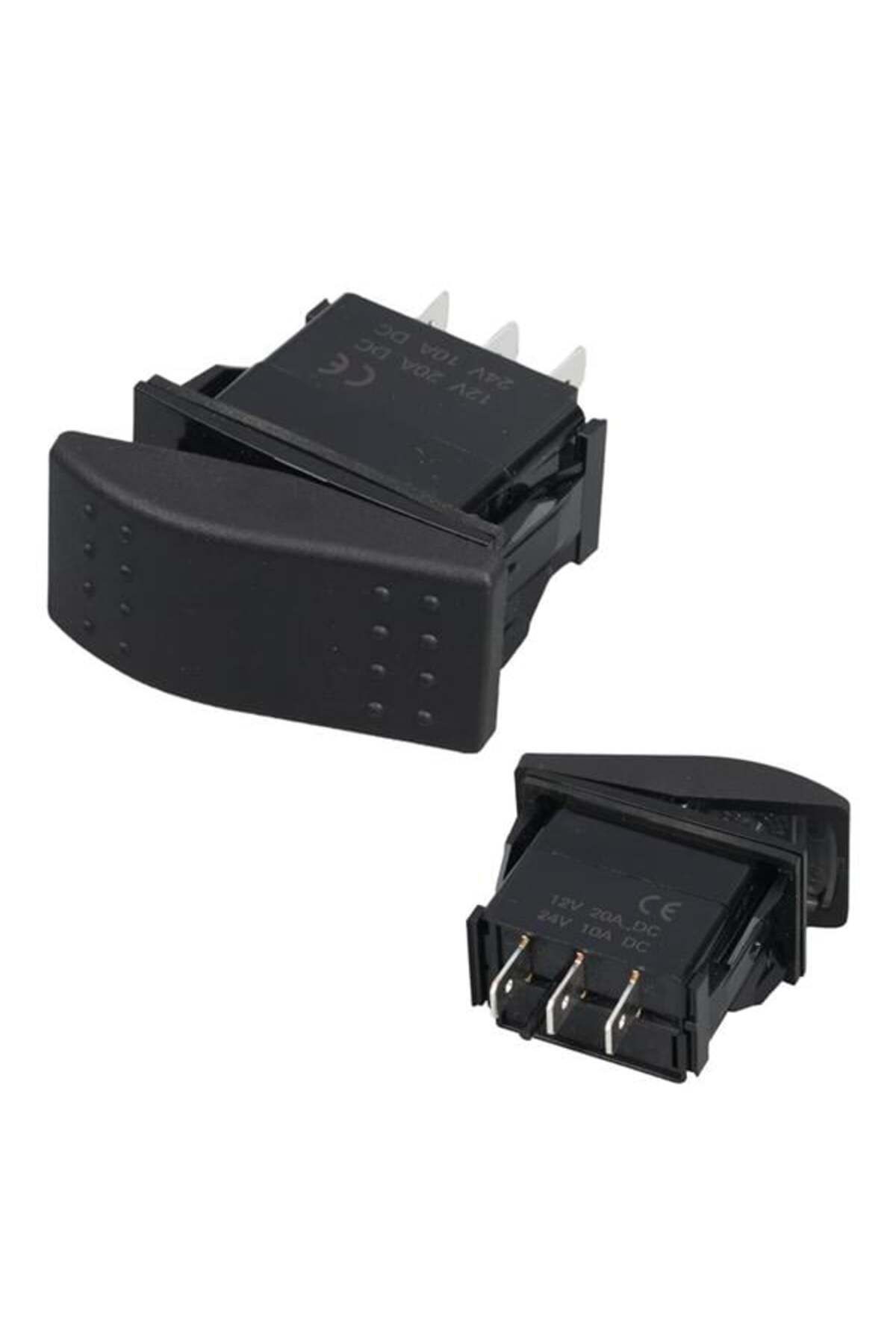 Pİ GLOBAL Powermaster Sembolsüz Işıksız Yaylı 3 Pinli On-Off-On 12-24V Marin Switch