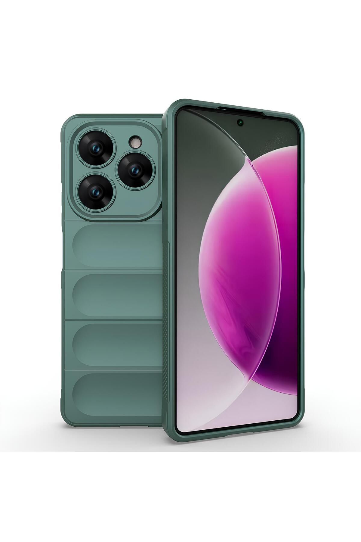 TechTrove Tecno Spark 20 Pro 4G Kılıf Esnek TPU Oyuklu Arka Yüzey Tasarımlı Silikon Kapak