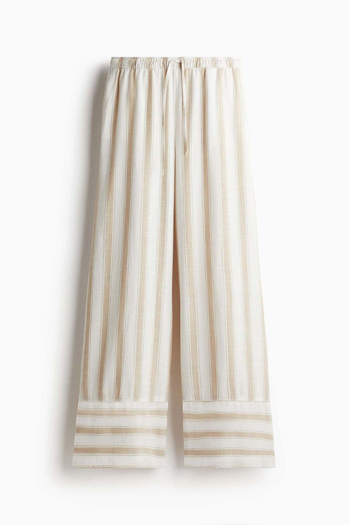 H&M-Linen-blend drawstring trousers 4
