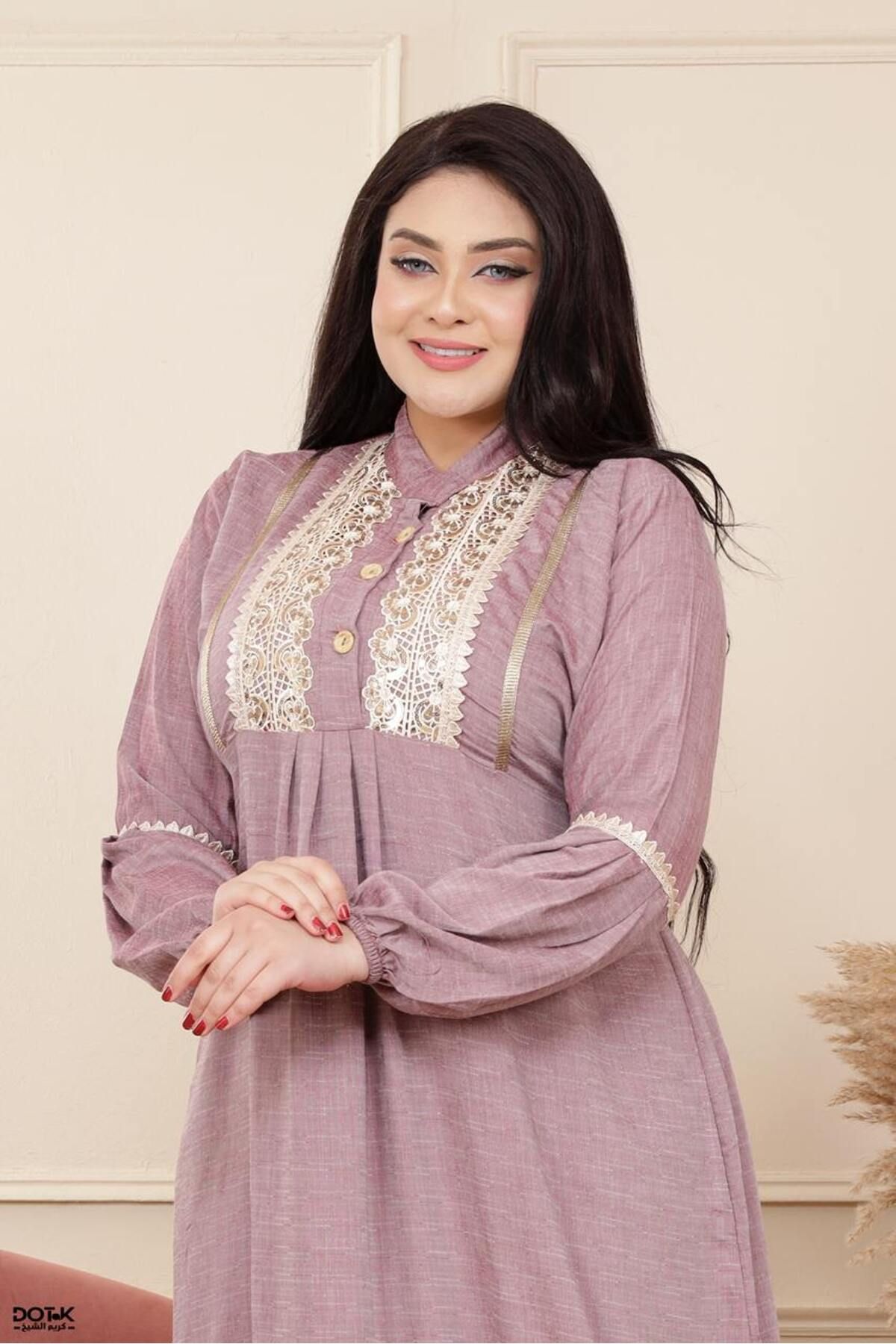 Generies-Linen abaya made of light and comfortable linen material with an elegant and modern design, ideal for everyday use 3