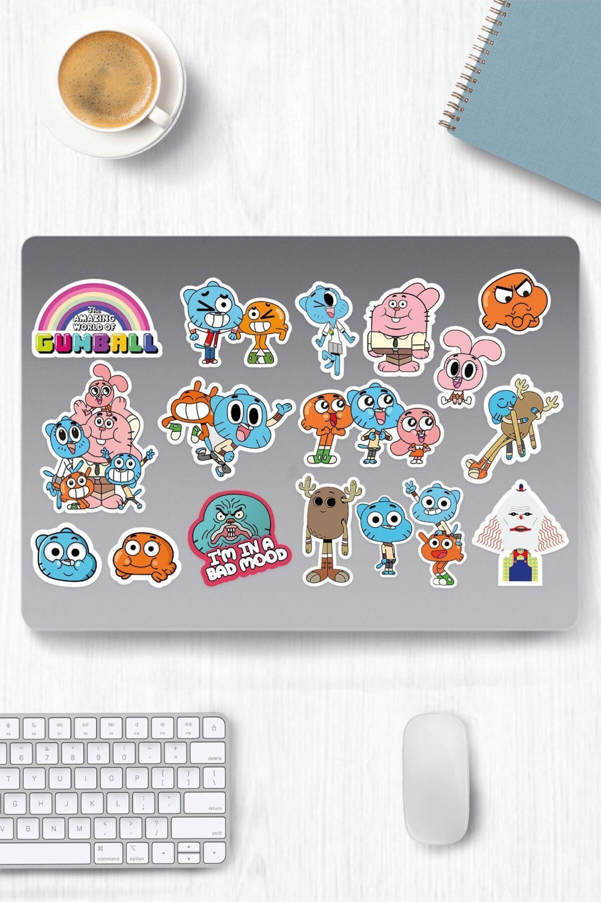 hediyenebak Gumball Seri 1 Sticker Seti | Laptop Ajanda PC Tablet Telefon Defter Etiket Bullet Journal
