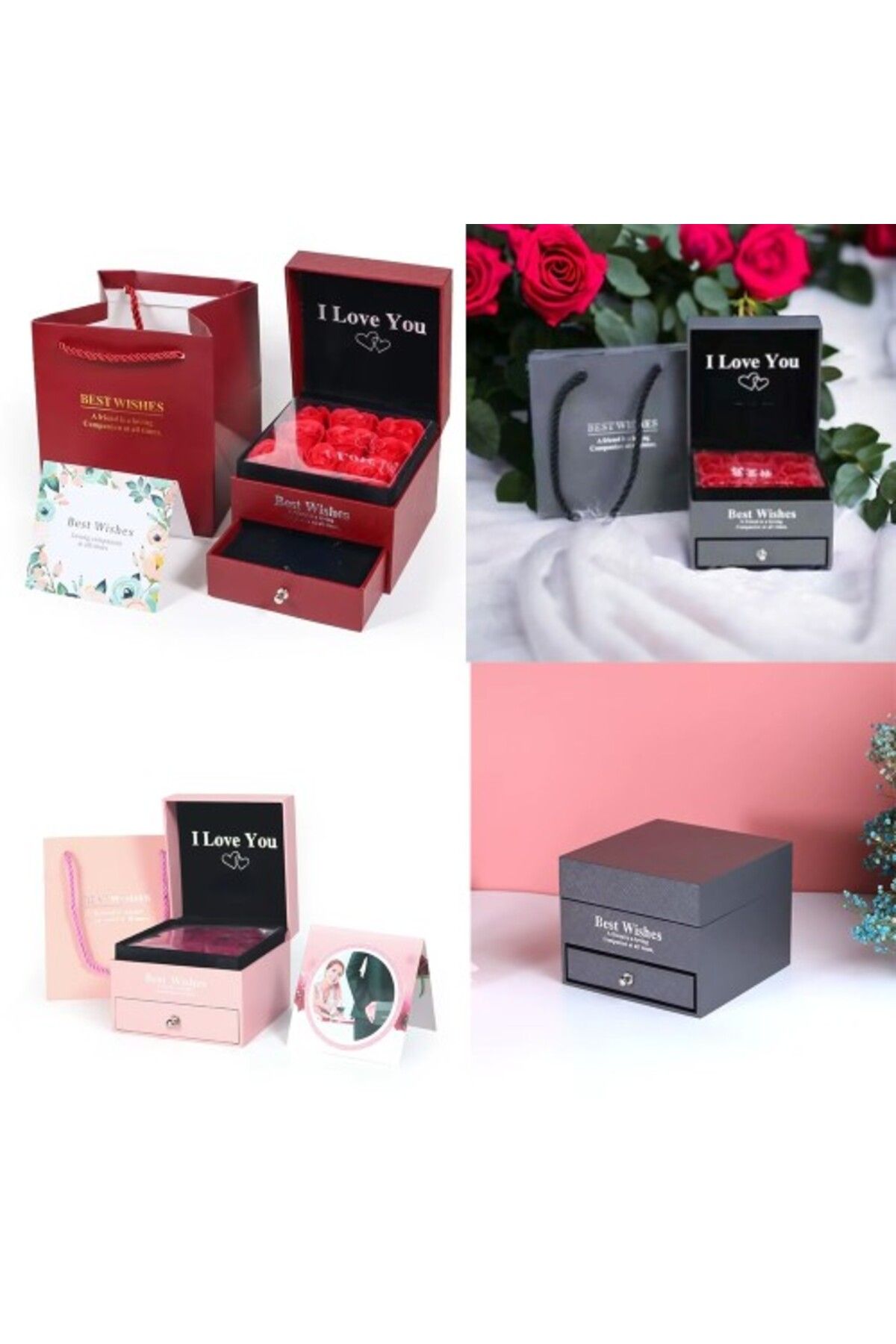 Shop58 Çekmeceli Güllü Takı Kutusu