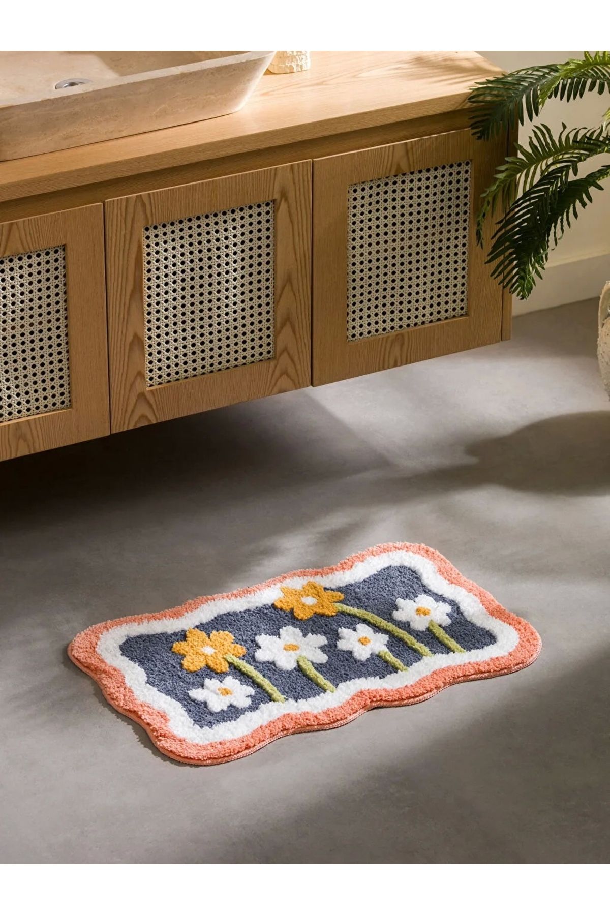 LC Waikiki LCW HOME Karişik Çiçek Nakışlı Banyo Paspası 45x70 cm