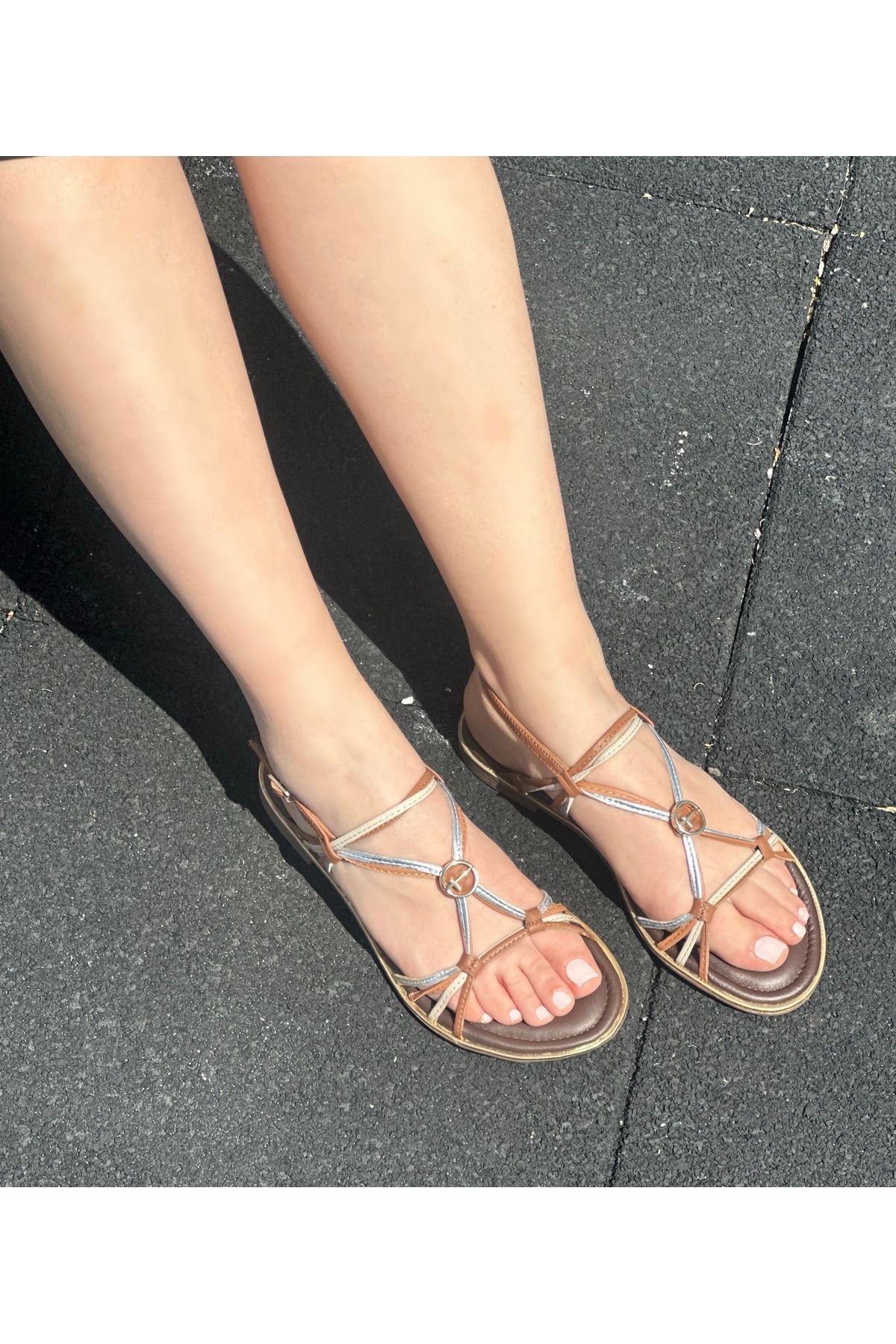Ghench Shoes Hakiki Deri, Yumuşak Taban Deri Sandalet