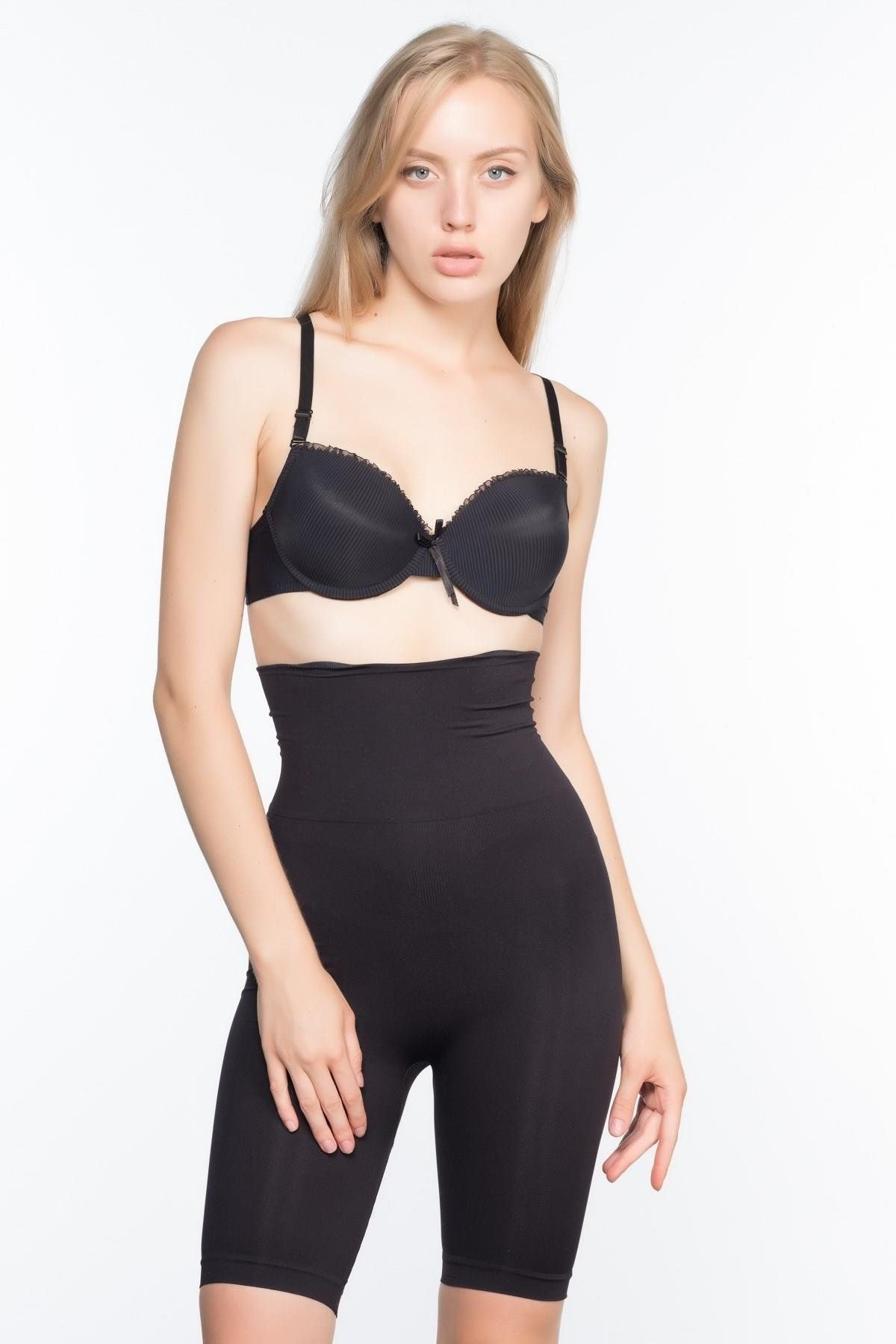 Nemere SİYAH MI Emay 3200 Pantolon Altı Soft Double Boxer Korse