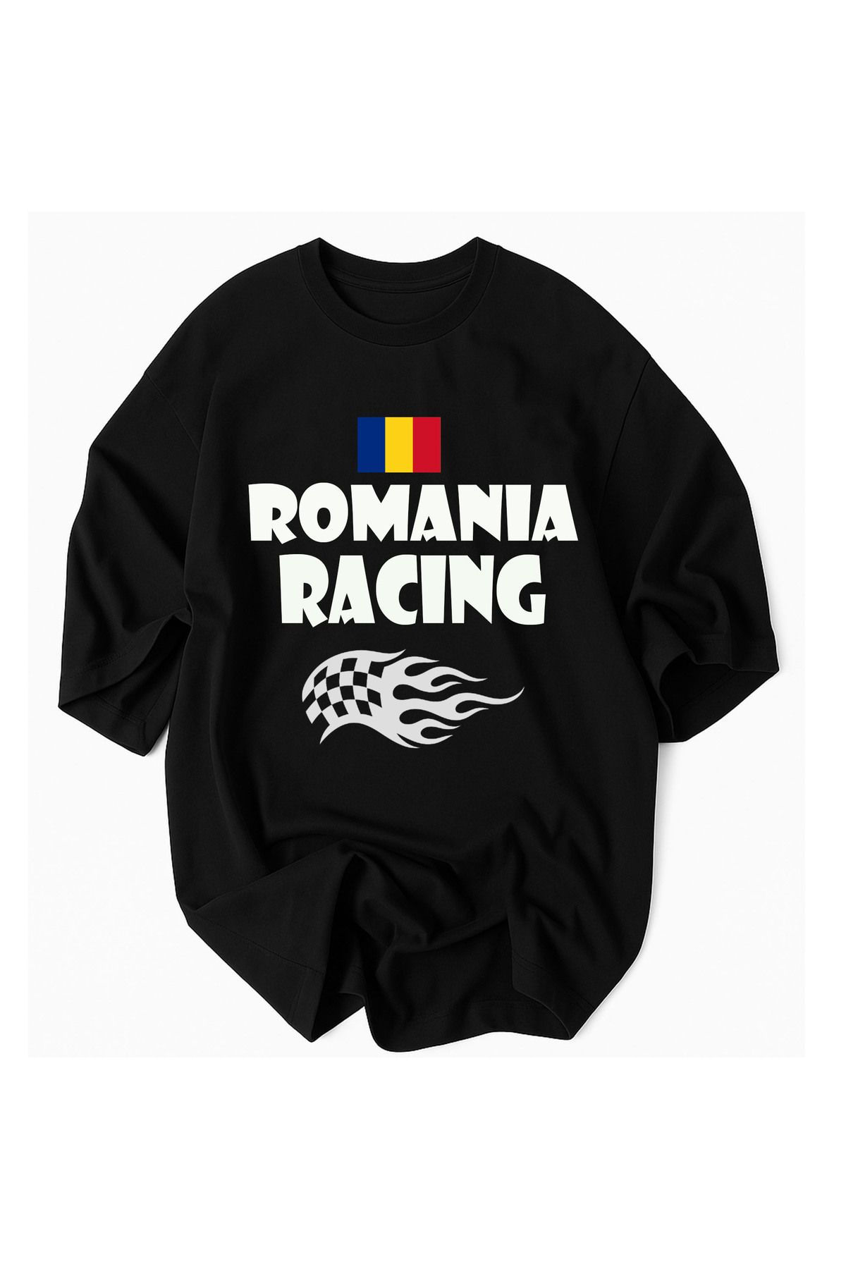JDM Racıng Motorsport Romanya Yarış Tema Baskılı %100 Pamuklu Oversize Tshirt tişört