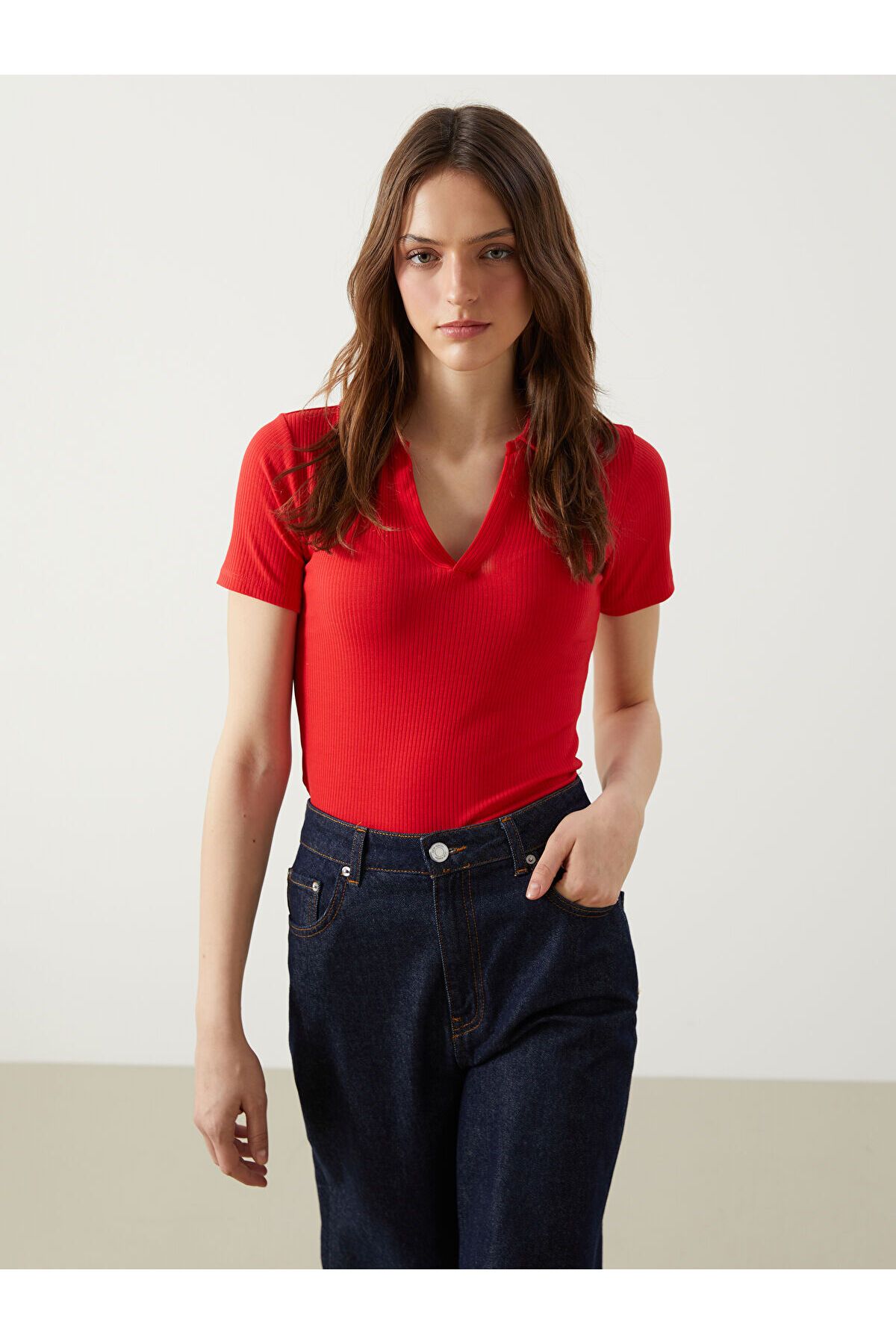 LC Waikiki Polo Yaka Kadın Tişört