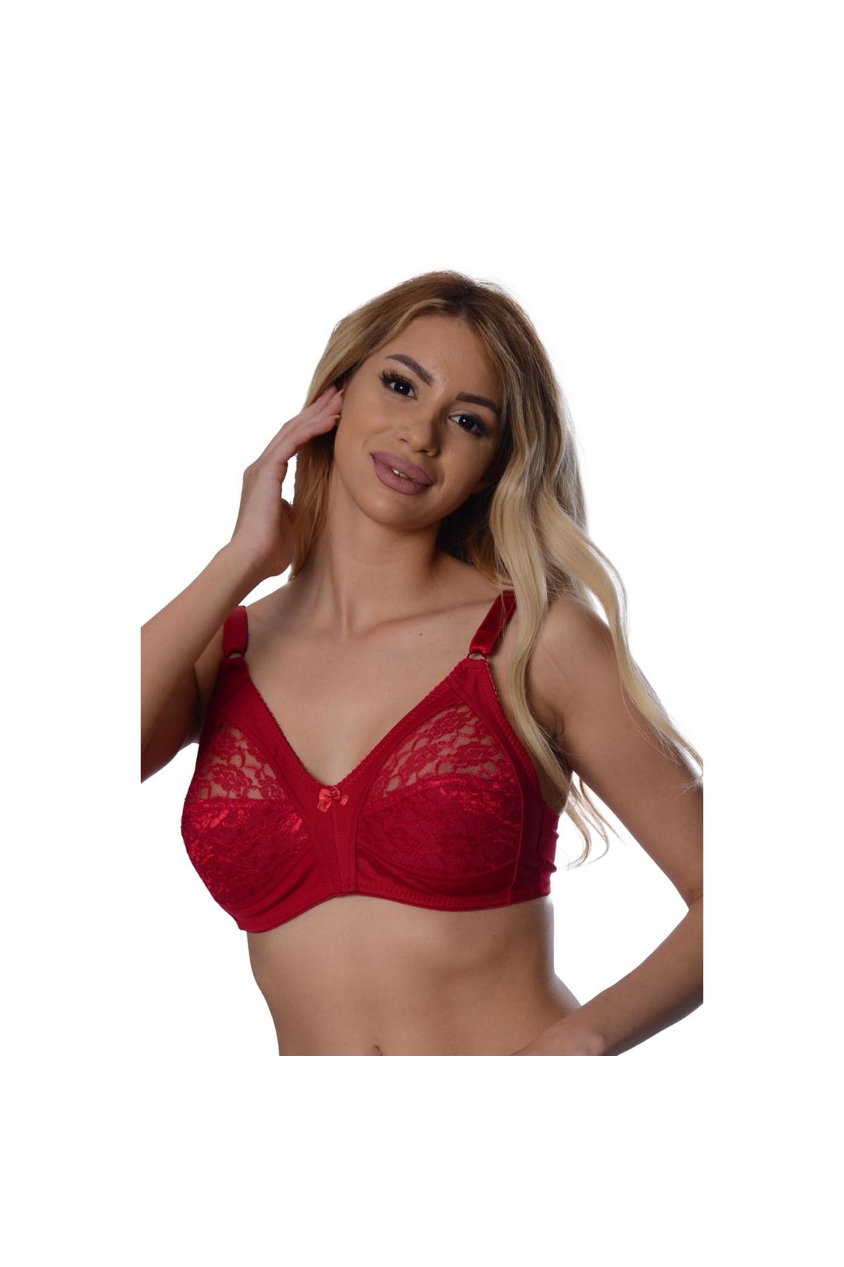 Marsilyan Bordo Dantelli Toparlayıcı Sütyen - 503