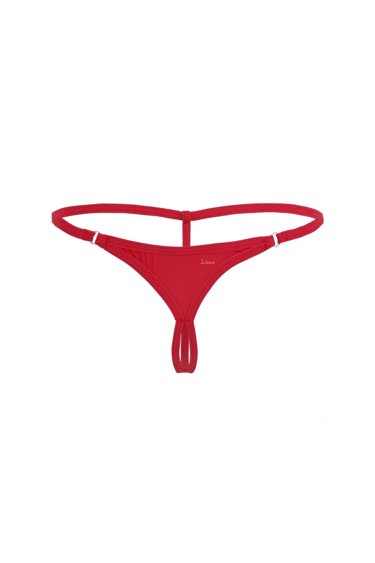 Marsilyan - Halkalı Mini Büyük Beden Kırmızı Fantazi G String