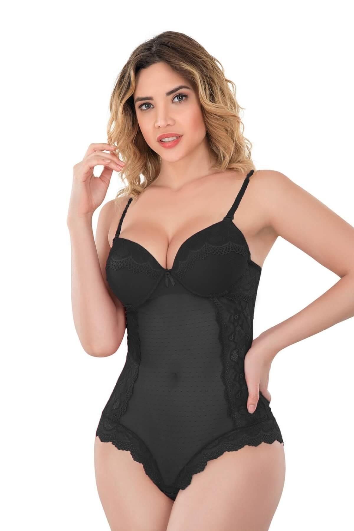Nemere SİYAH MI Emay 176 Dantelli Body