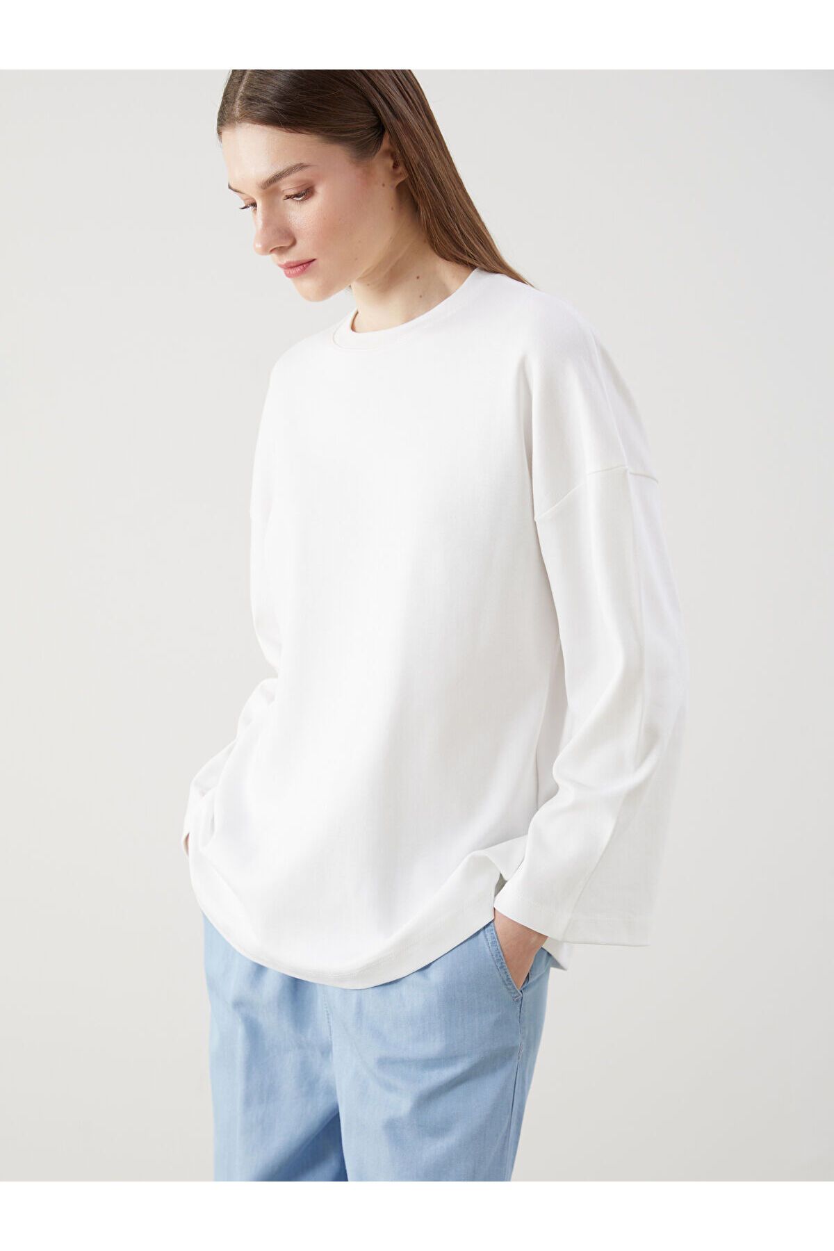 LC Waikiki Bisiklet Yaka Kadın Sweatshirt Tunik