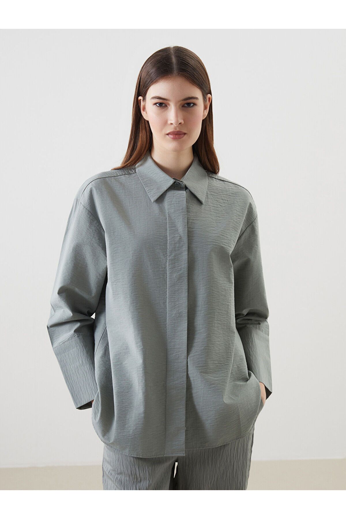 LC Waikiki Oversize Poplin Kadın Gömlek Tunik