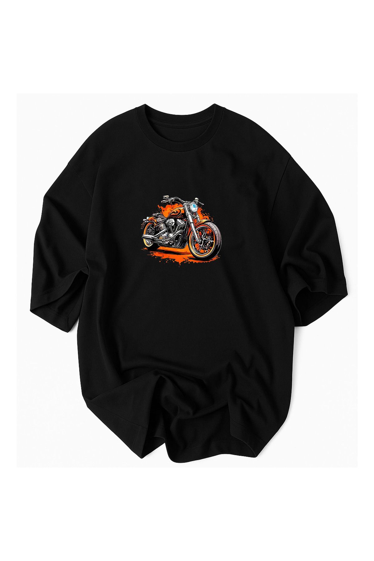 JDM Racıng Yeni Trend Motorsiklet Tema Baskılı %100 Pamuklu Oversize Tshirt tişört