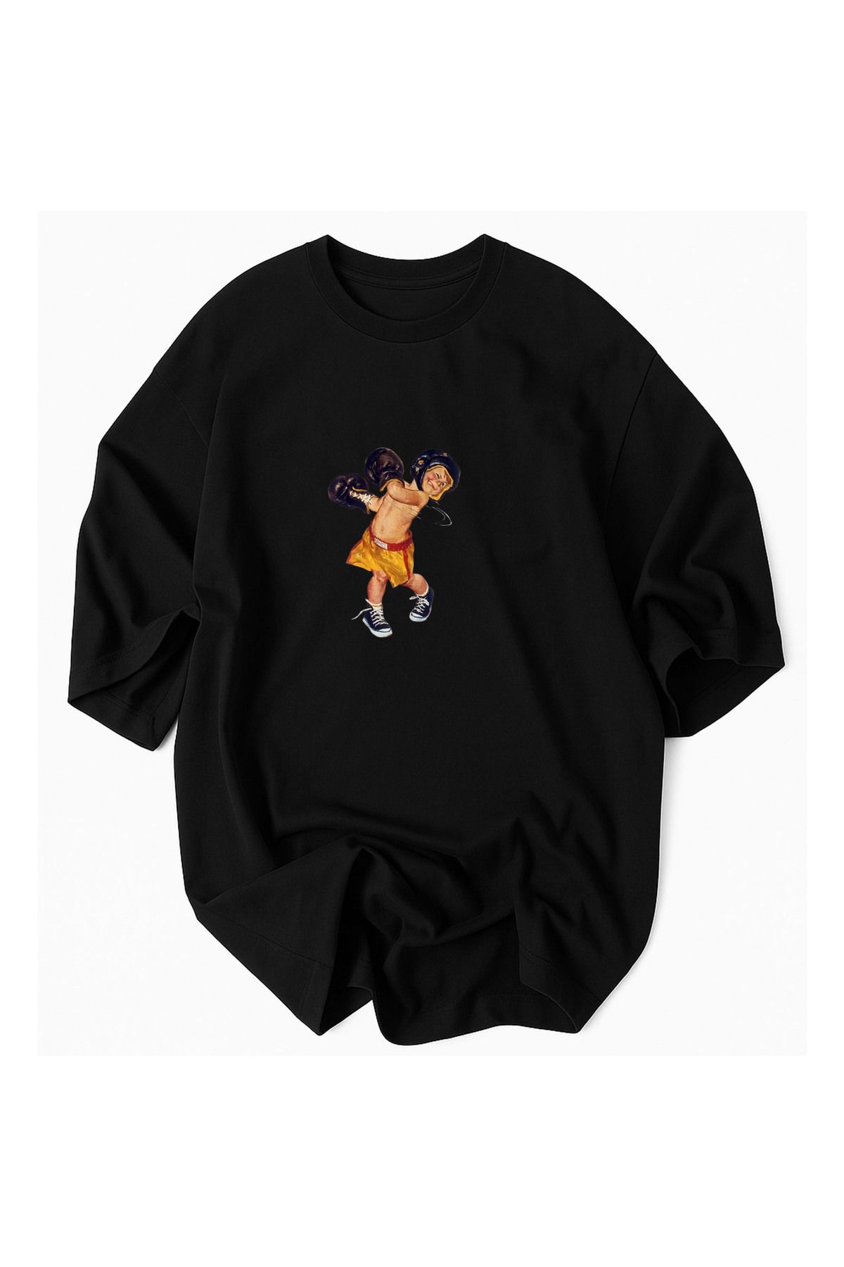 Korefanzin Kod Trend Korefanzin Box Çocuk Desenli Oversize %100 Pamuklu T-shirt